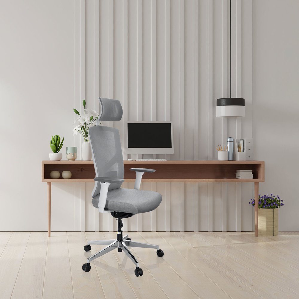 hjh OFFICE Drehstuhl Profi Stoff/Netzstoff BRETON (1 PRO Schreibtischstuhl St), Bürostuhl ergonomisch W
