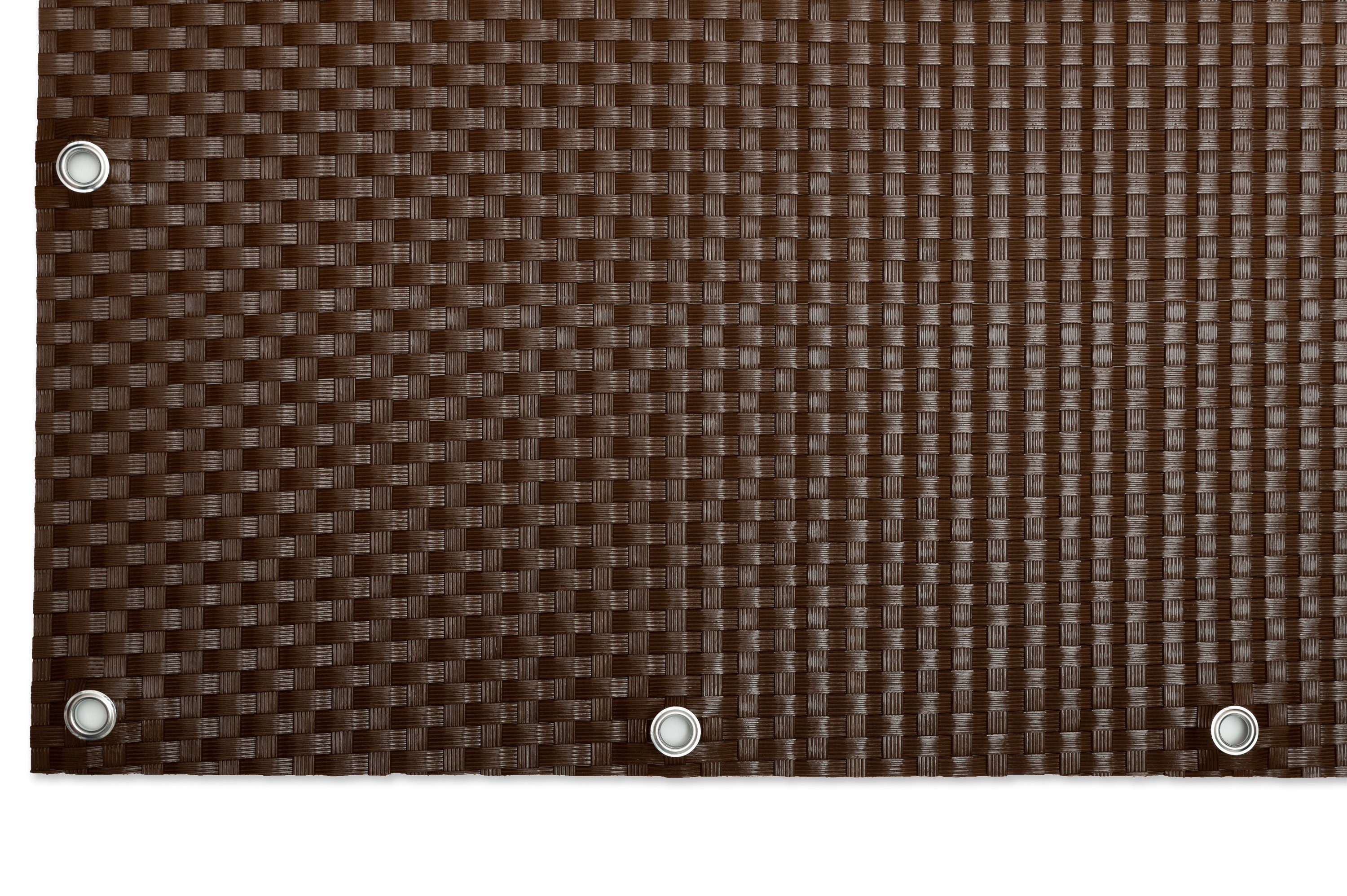 Rattan Art Balkonsichtschutz Polyrattan mit Metallösen günstig online kaufen