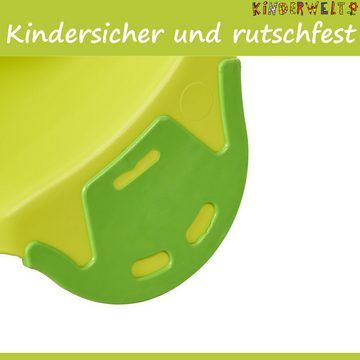 KiNDERWELT Tritthocker 3er Z Funny Farm grün WC- Aufsatz + Topf + Hocker (3er Set)