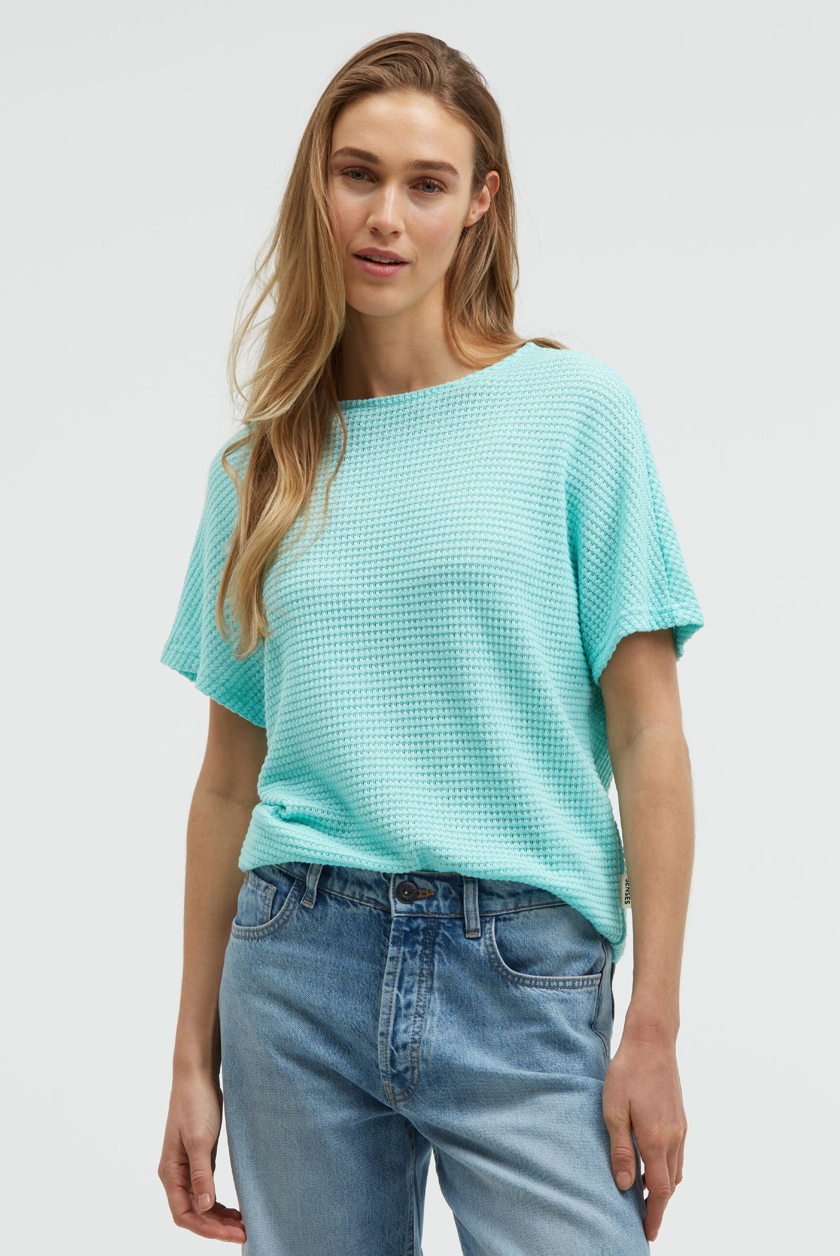 SENSES.THE LABEL Rundhalsshirt mit überschnittener Schulter