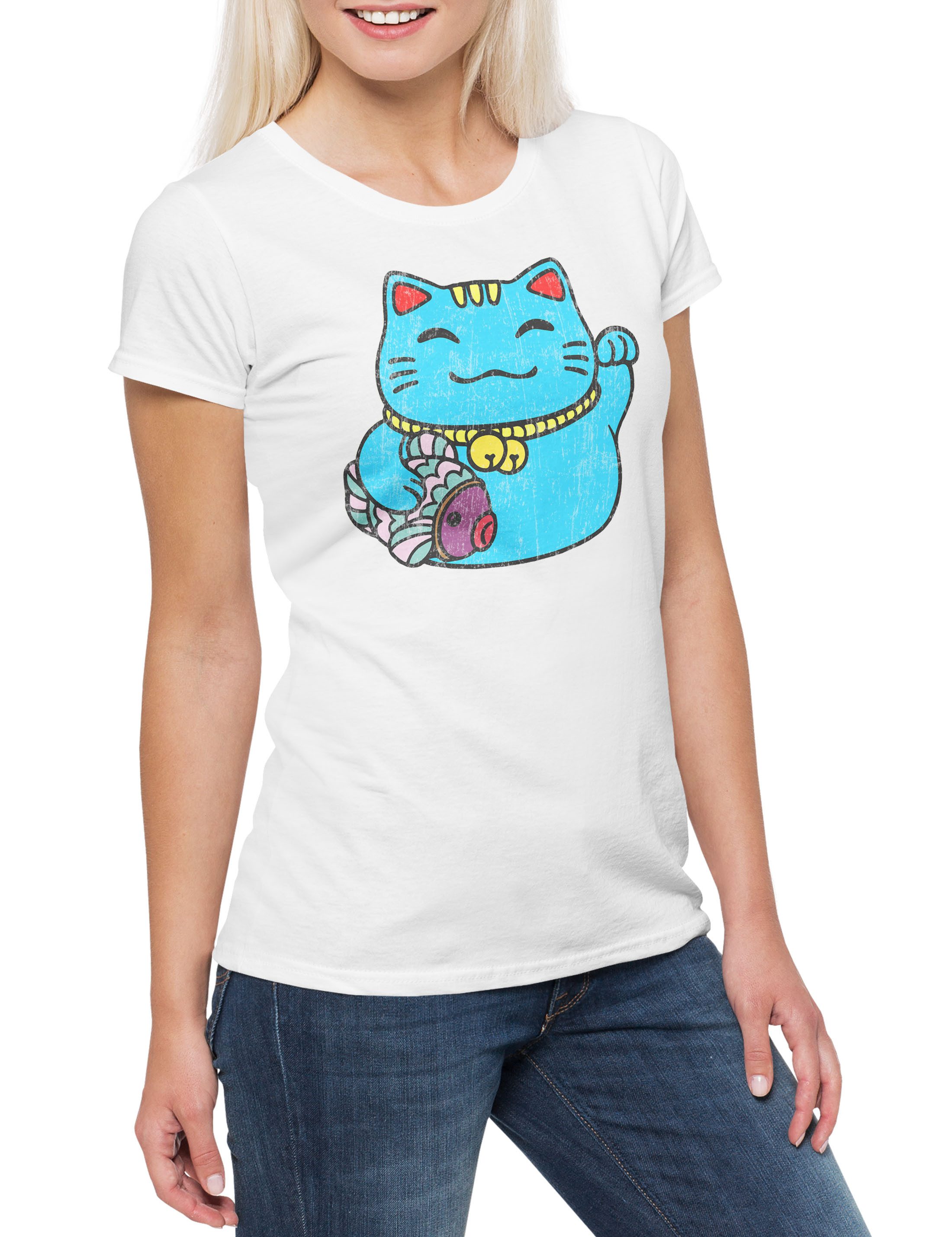 Urban Backwoods Print-Shirt Maneki Neko III günstig online kaufen