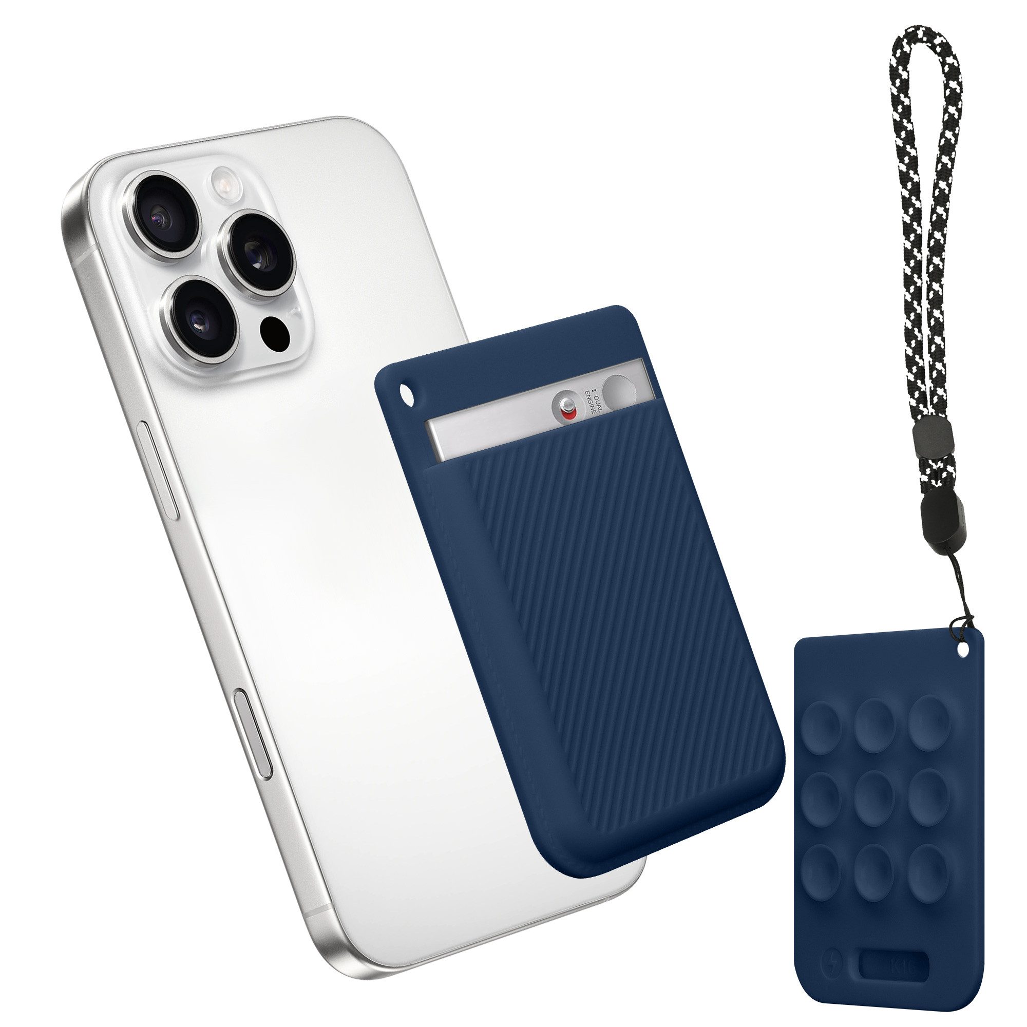 kwmobile Smartphone-Hülle Schutzhülle für PLAUD Note AI Voice Recoder Hülle, Case für Diktiergerät mit Smartphone Befestigung