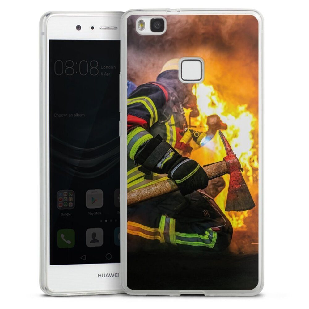 DeinDesign Handyhülle Feuerwehr Feuer Lebensretter Volunteer Firefighter, Huawei P9 Lite (2016) Slim Case Silikon Hülle Ultra Dünn Schutzhülle