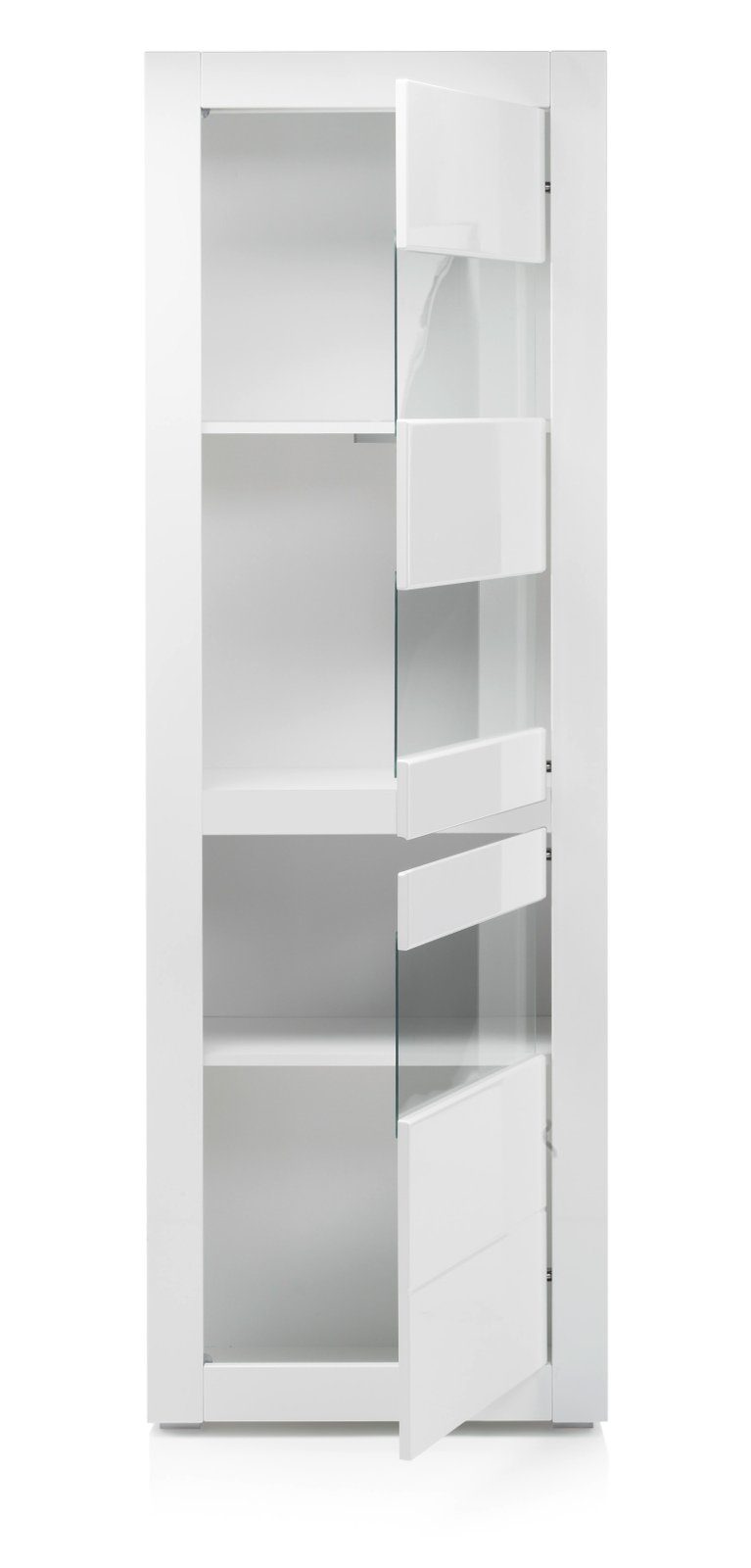 Furn.Design Wohnwand Nobile, (Anbauwand 4-teilig in cm), 300 weiß, 198 x Hochglanz, mit Soft-Close