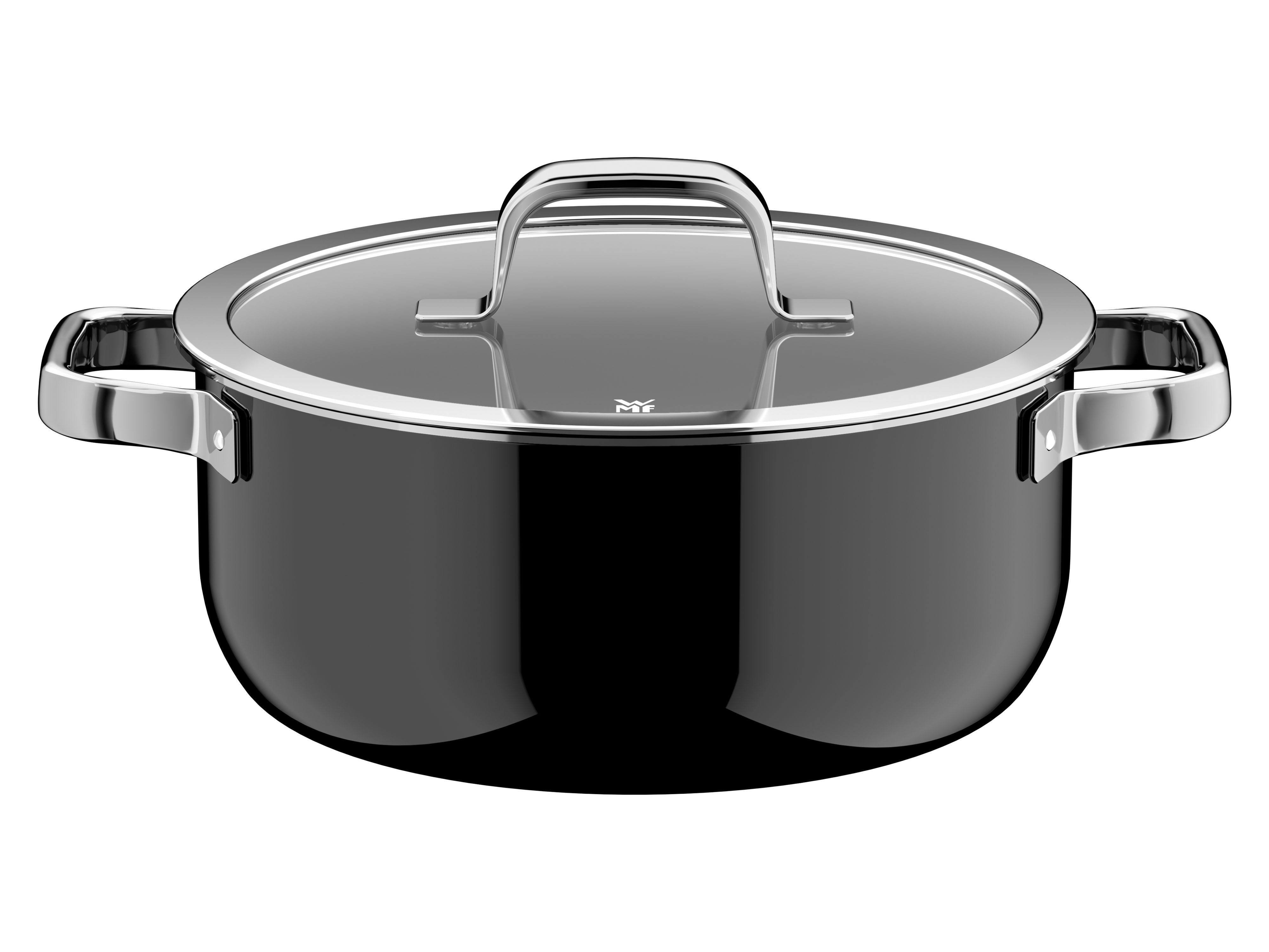 WMF Bratentopf Fusiontec Mineral Pro, Edelstahl, Glas (1-tlg), kratzfeste Oberfläche, wärmereduzierende Hohlgriffe, Made in Germany