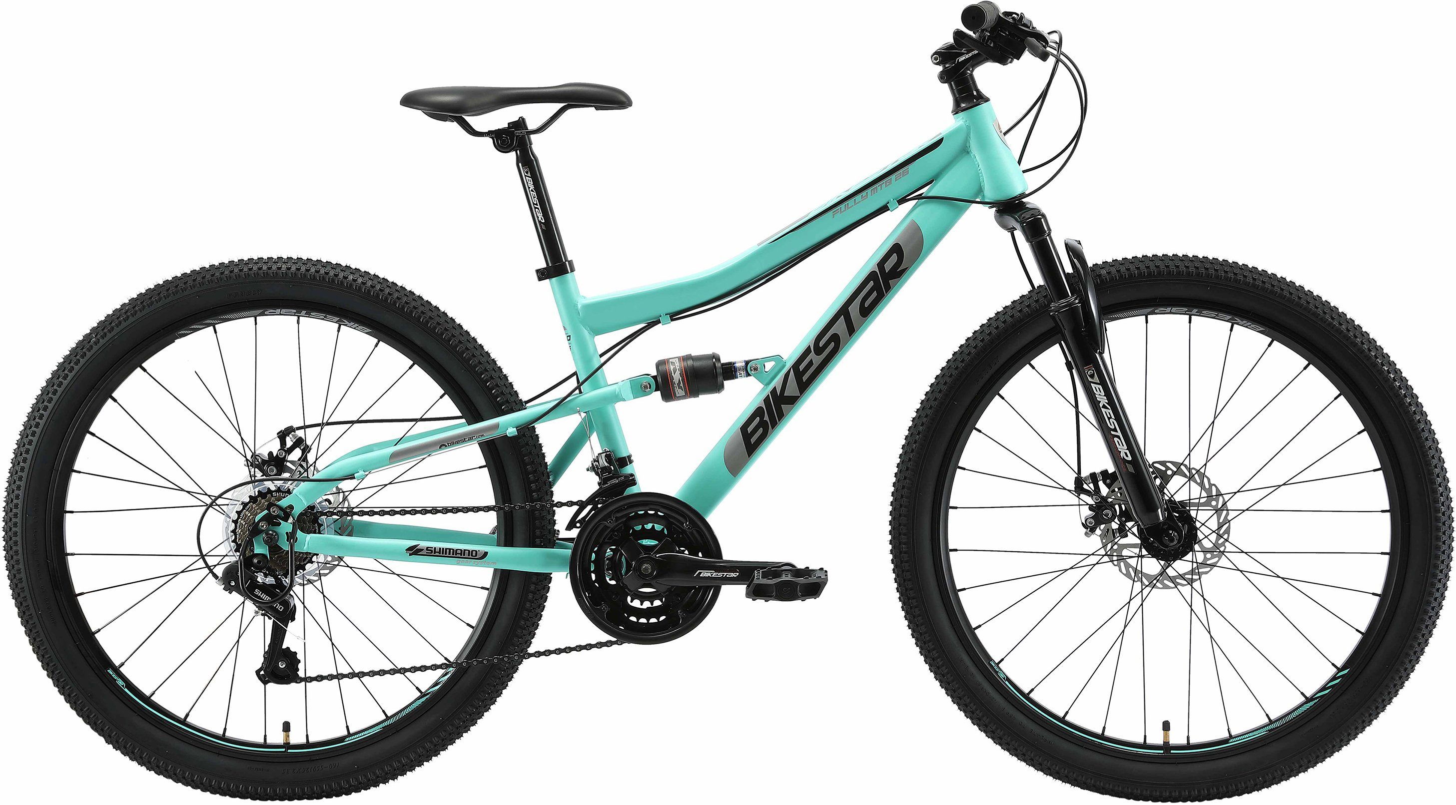 Bikestar Mountainbike, 21 Gang Shimano RD-TY300 Schaltwerk, Kettenschaltung