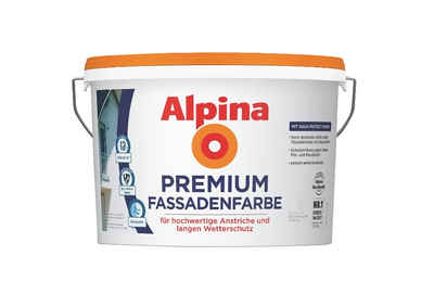 Alpina Fassadenfarbe 10 Liter Premium Fassadenfarbe mit Aqua-Protect