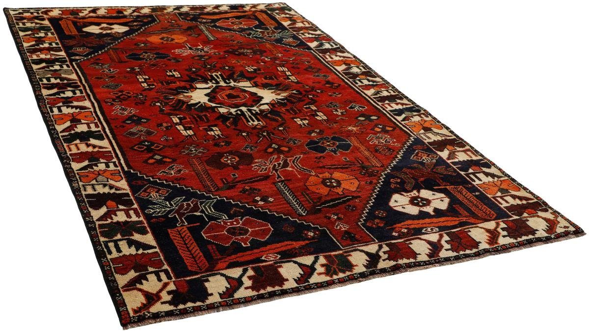 163x241 mm Nain Trading, 10 Perserteppich, Höhe: Handgeknüpfter Shiraz Orientteppich rechteckig, Orientteppich /