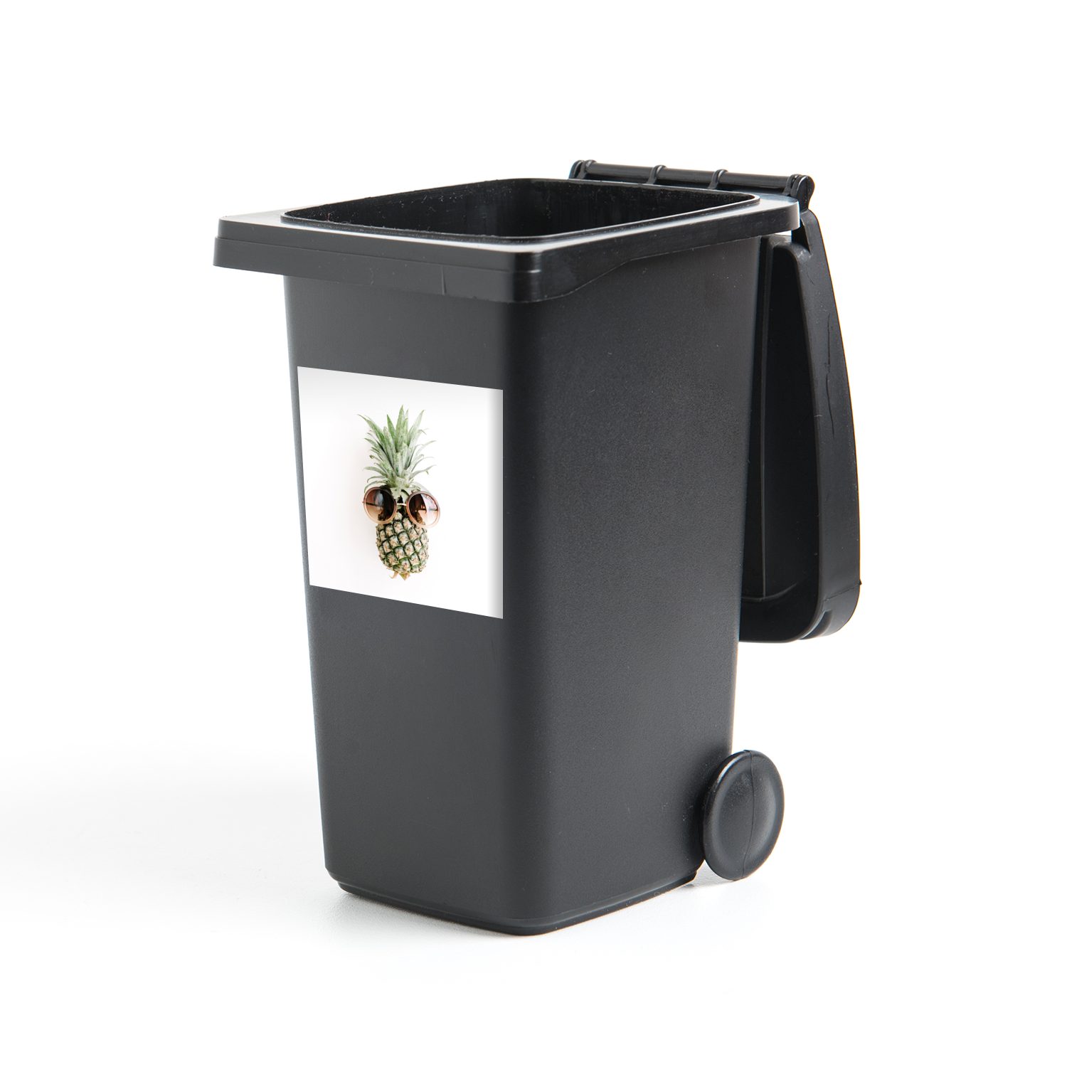MuchoWow Wandsticker Sonnenbrille - Ananas - Tropisch (1 St), Mülleimer-aufkleber, Mülltonne, Sticker, Container, Abfalbehälter