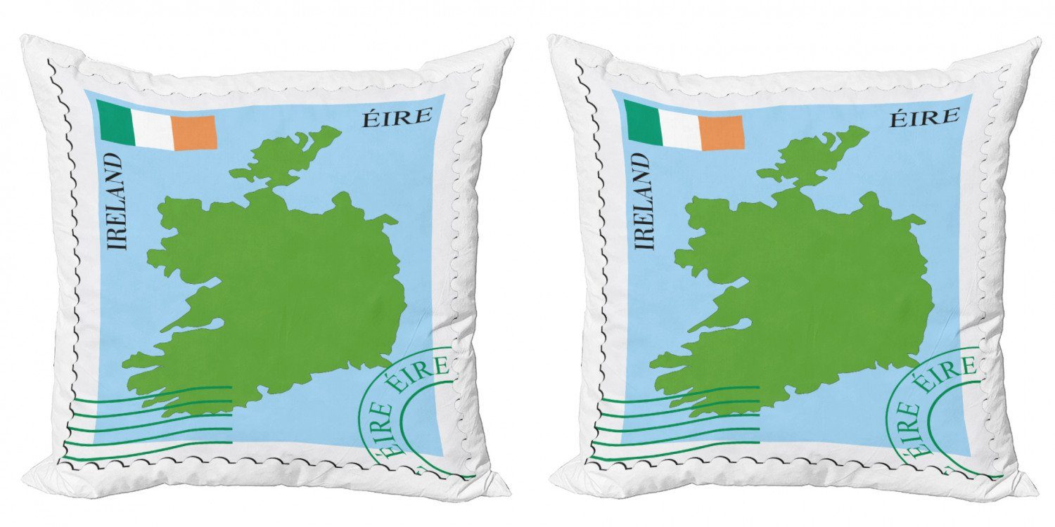 Accent E-Mails Kissenbezüge Modern Irland Digitaldruck, Stück), Doppelseitiger Karte verschicken Klassische (2 Abakuhaus