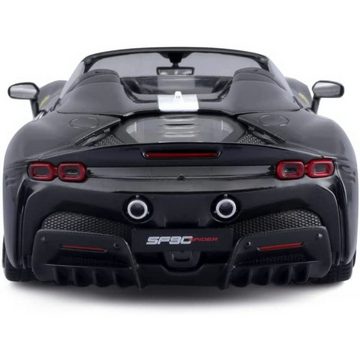 Bburago Modellauto Ferrari Signature - SF90 Spider (schwarz), Maßstab 1:18
