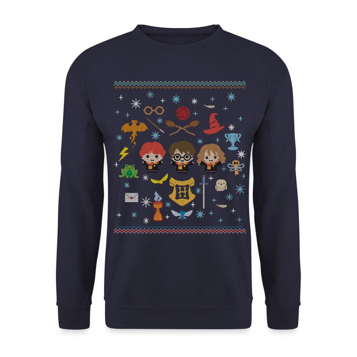Sweatshirt Harry Potter Ugly Christmas Chibi Design Unisex Pullover