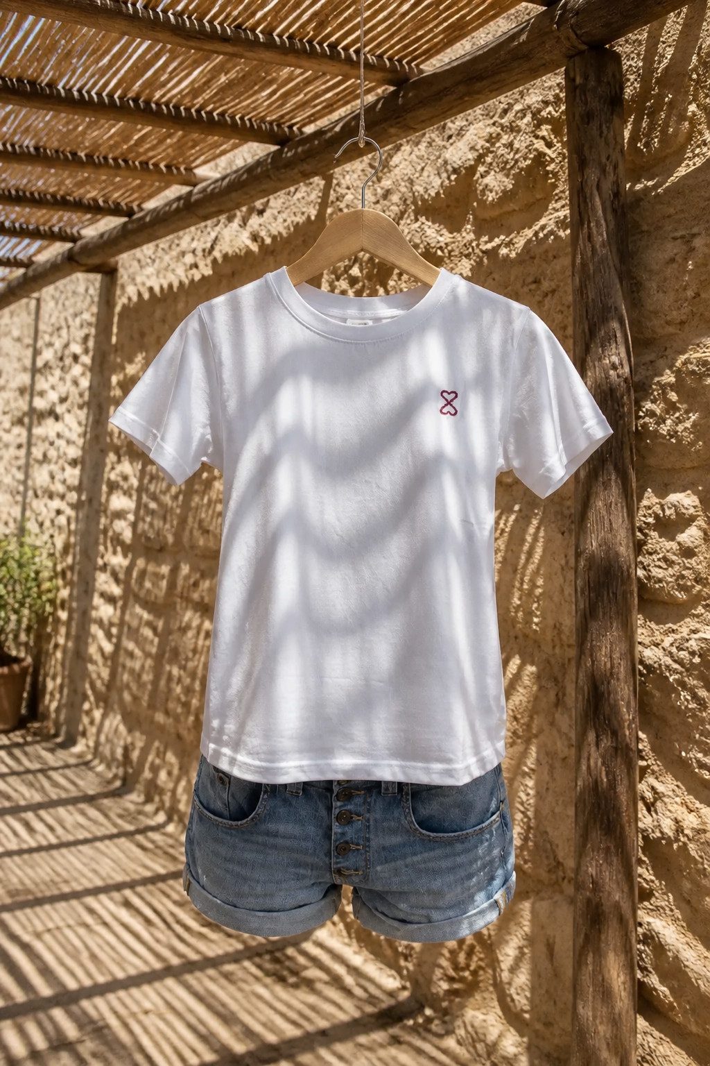 Zuckerwatte T-Shirt 25215 aus feinster Baumwolle mit dezenter Stickerei