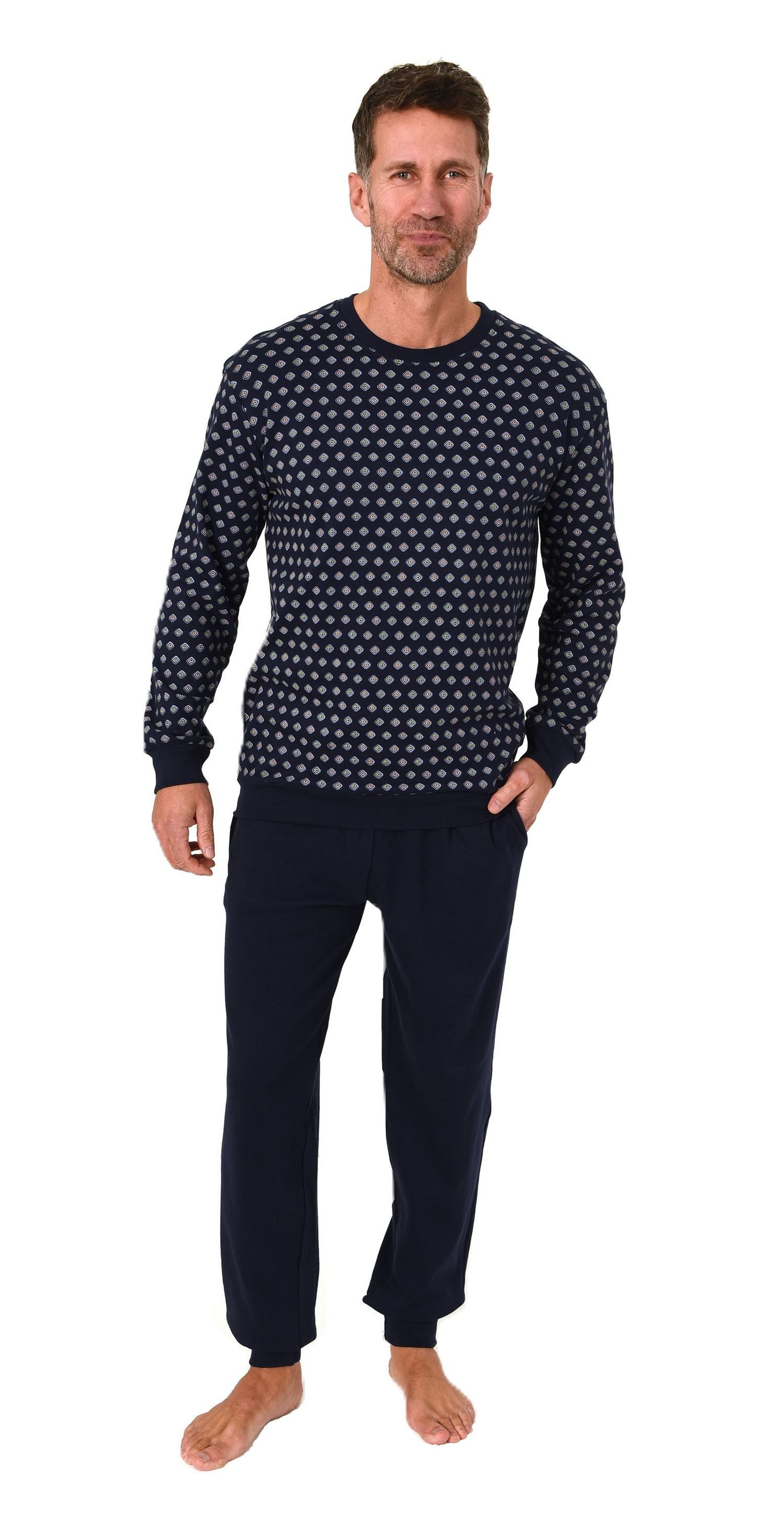 Normann Pyjama Normann Herren Schlafanzug in warmer Kuschel Interlock Quali günstig online kaufen