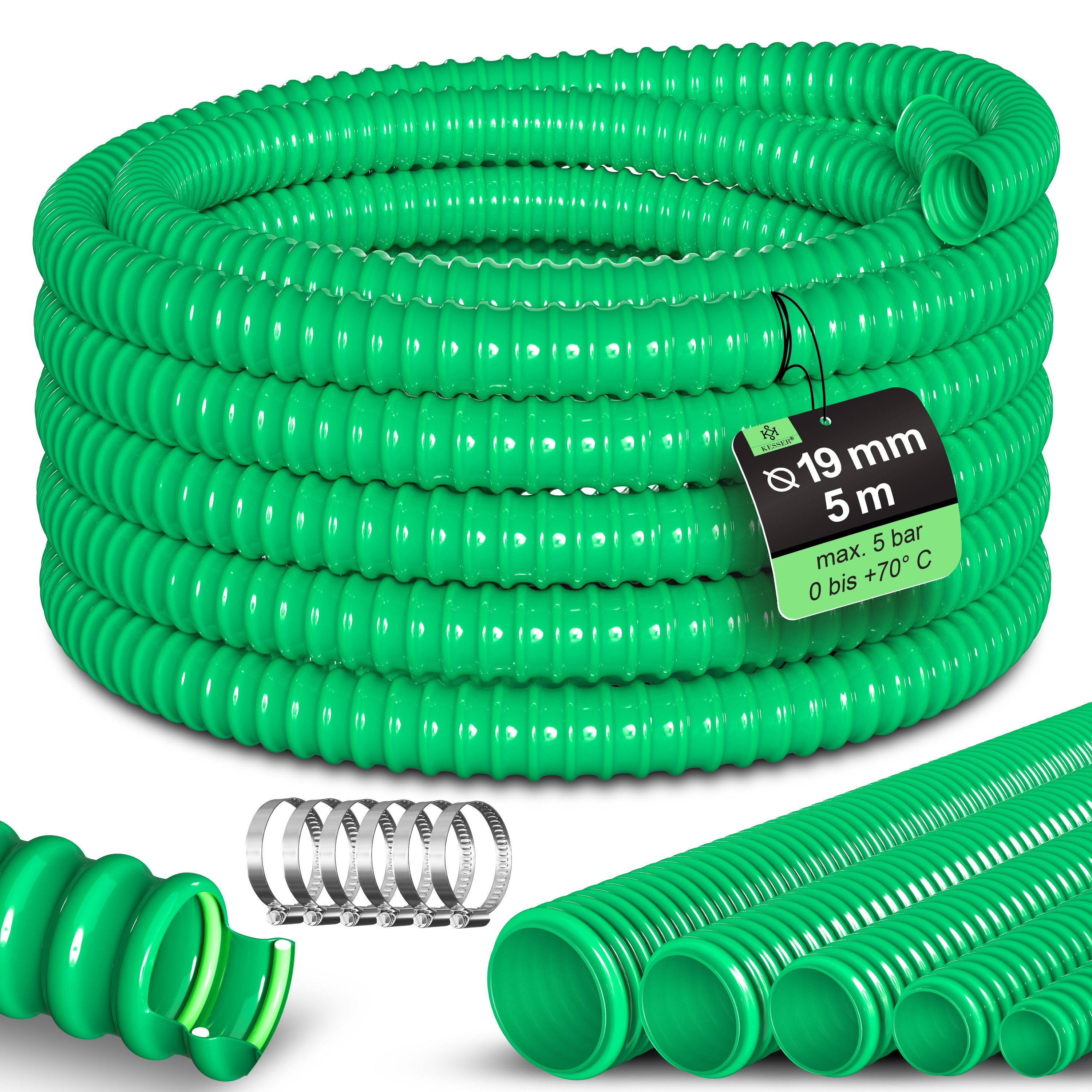 KESSER Spiralschlauch, Premium Teichschlauch Spiralschlauch