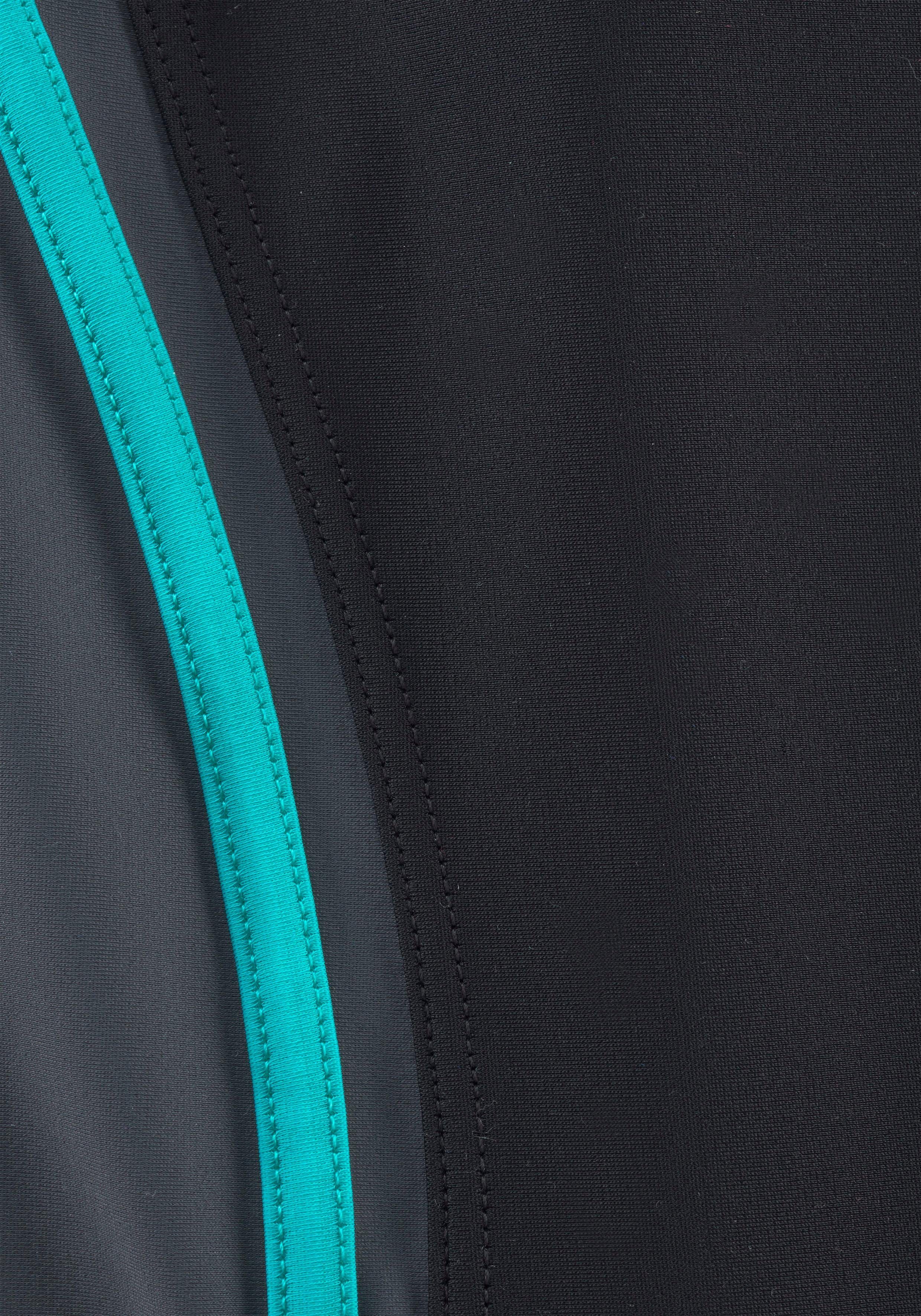KangaROOS Badeanzug sportiver Stil, mit Kontrastnähten, Marken-Logo-Print