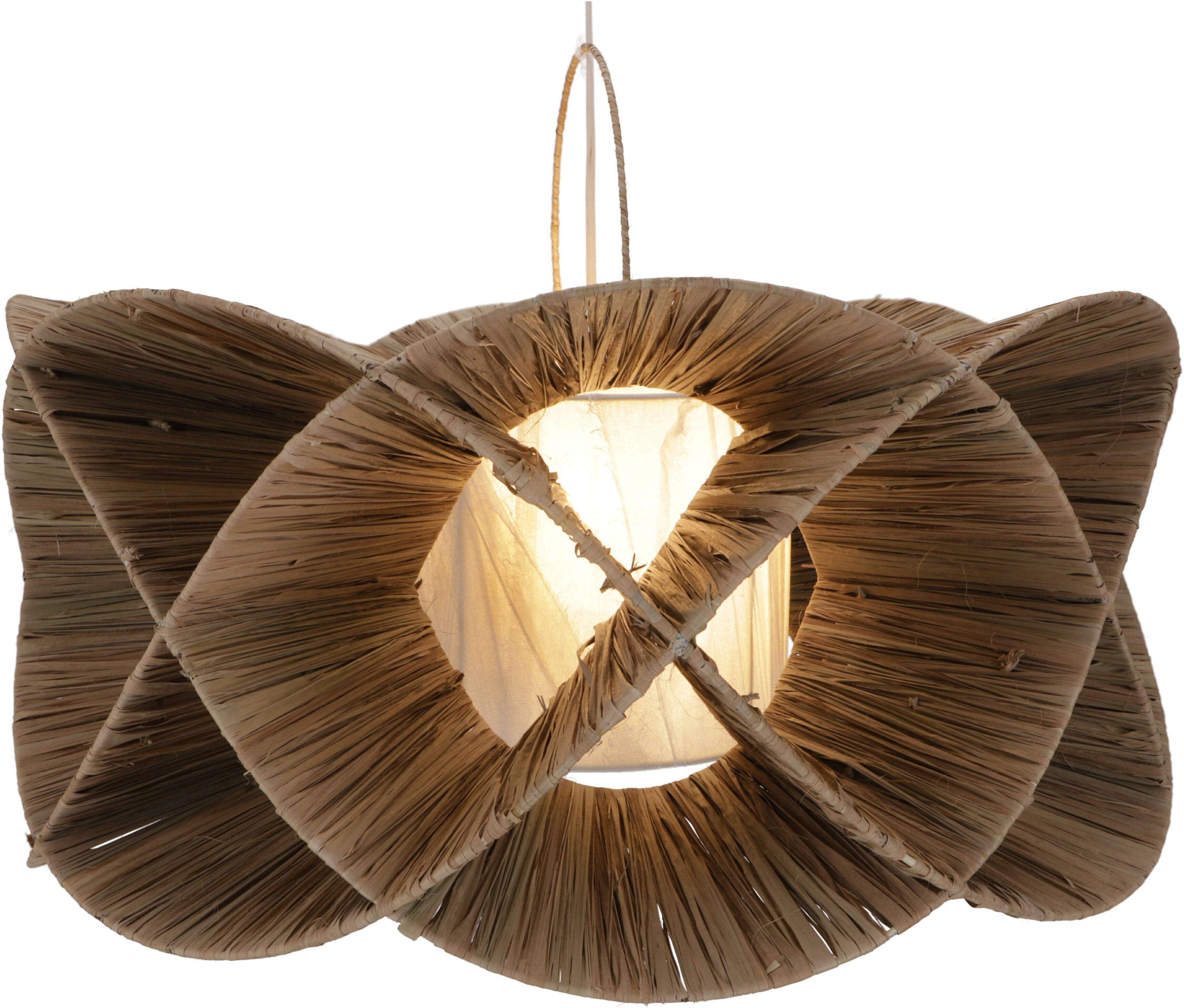 Guru-Shop Deckenleuchten Deckenlampe, in Bali handgemacht aus.., Leuchtmittel nicht inklusive