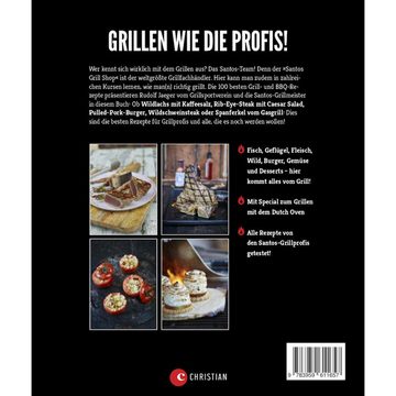 PROREGAL® Grillbesteck-Set SANTOS Das Grillbuch – 100 Rezepte der SANTOS Grillmeister