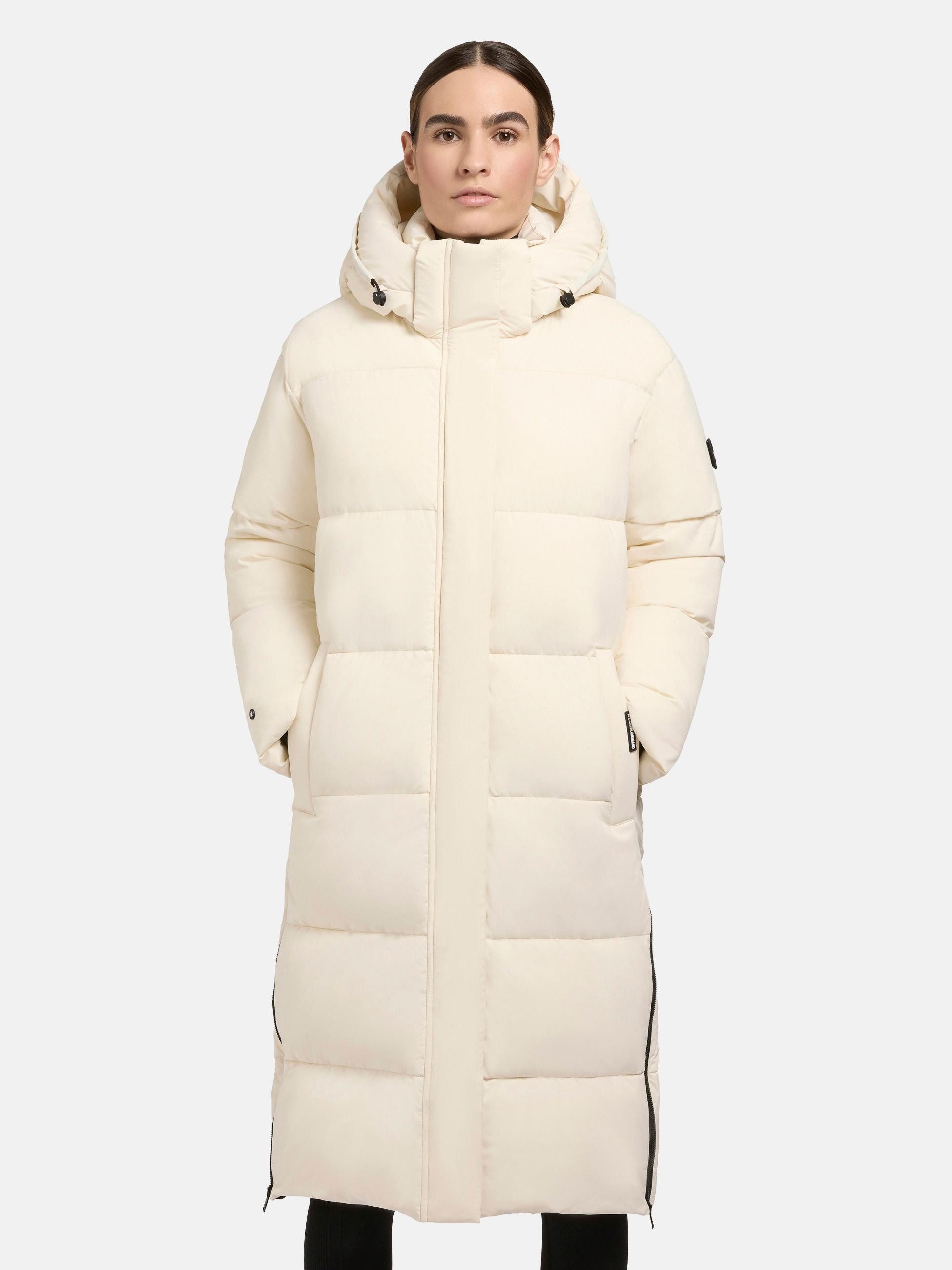 khujo Steppmantel Rachel Matt-YM Warmer gesteppter Damen Mantel mit (abnehmbarer Kapuze)