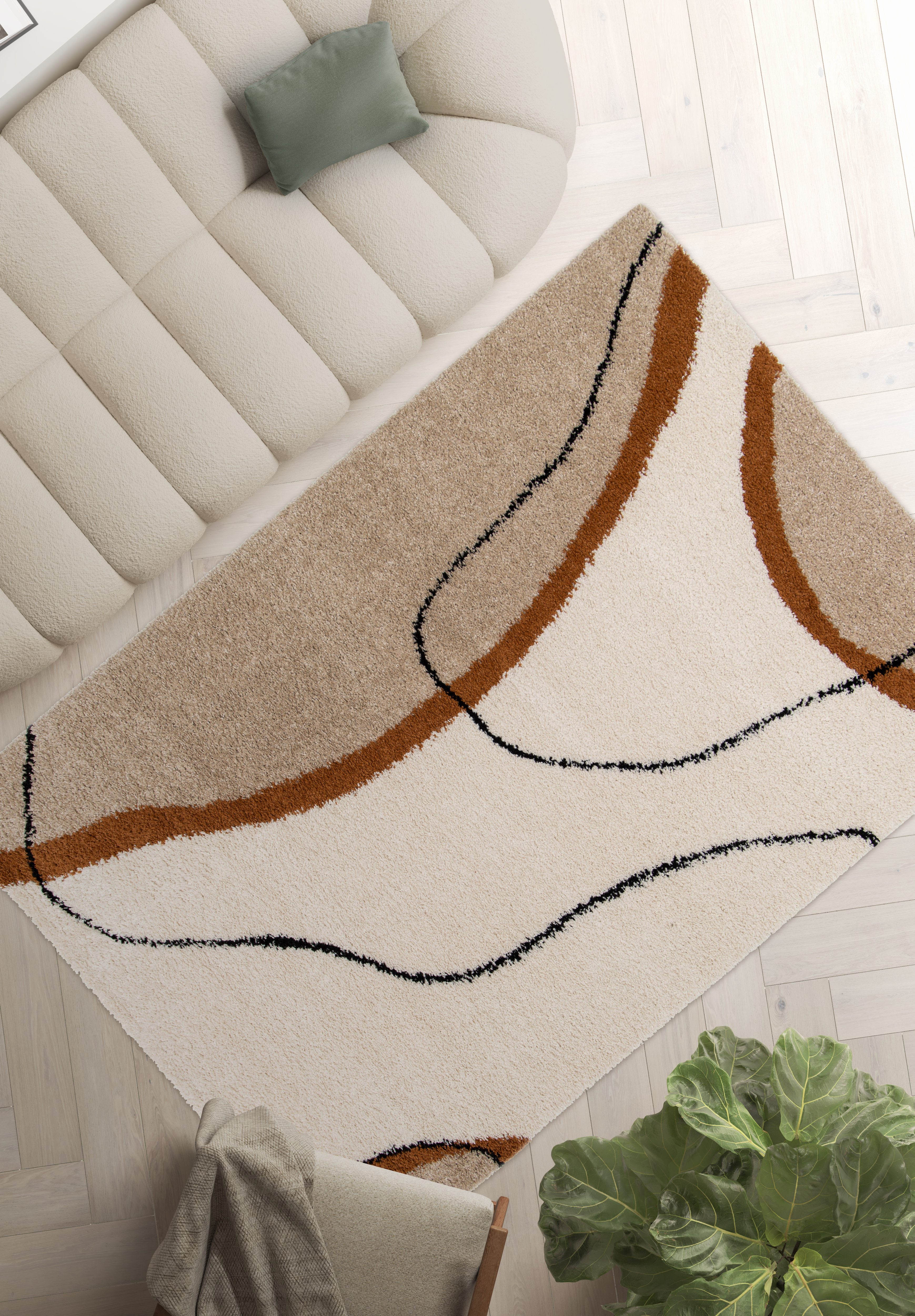 DomDeco Hochflor-Teppich Hochflorteppich Momo und Lunor, Schlafzimmerteppich, luxusqualität, flauschiger teppich modern – Bild 3 von 5