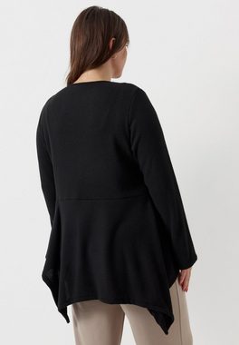 Kekoo Tunikashirt A-Linie Shirt mit asymmetrischem Saum 'Noctura'