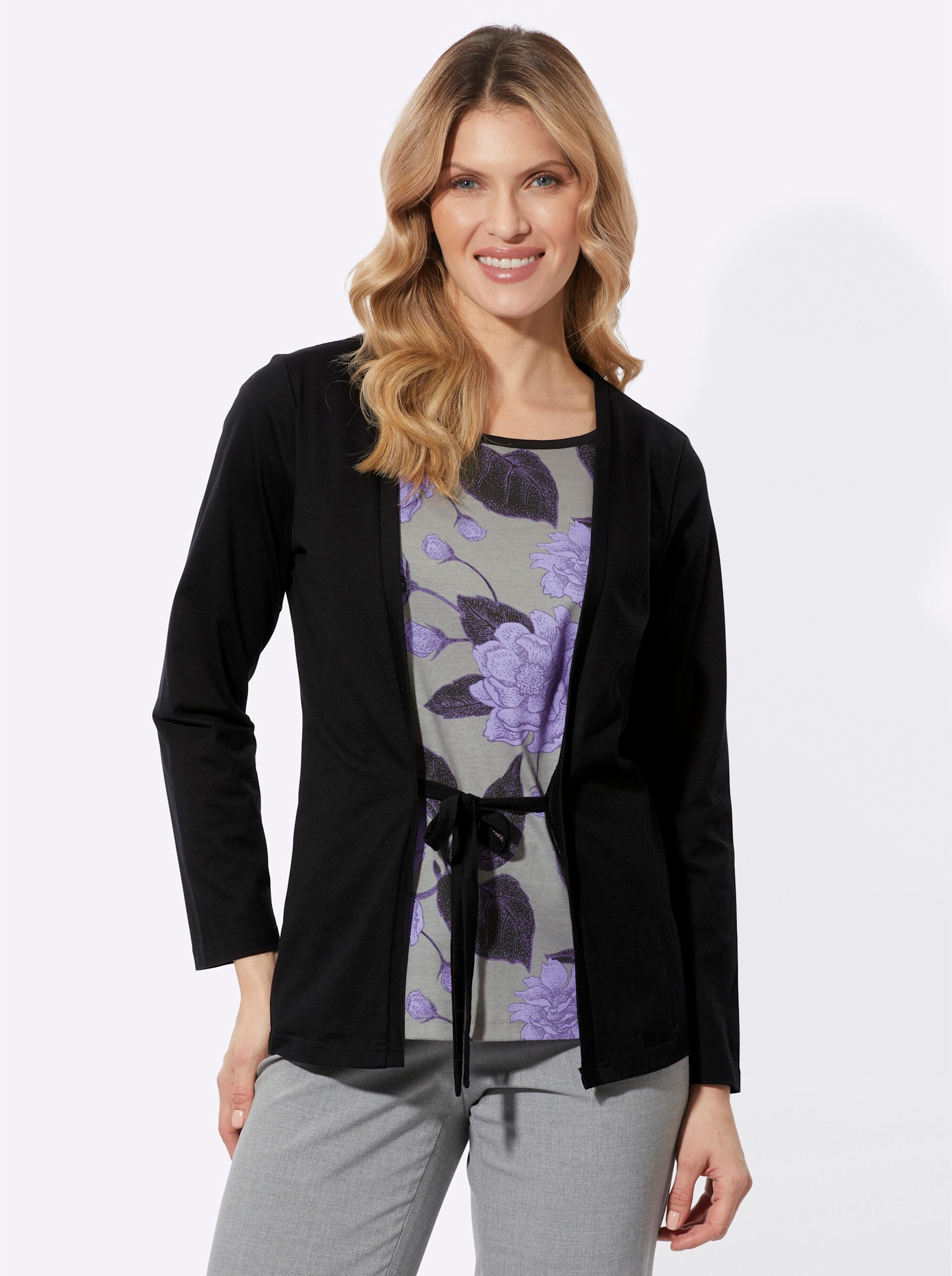 Sieh an! T-Shirt 2-in-1-Langarmshirt . günstig online kaufen