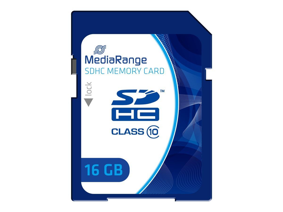 Mediarange MEDIARANGE SD Card 16GB MediaRange SDHC CL.10 Micro SD-Karte