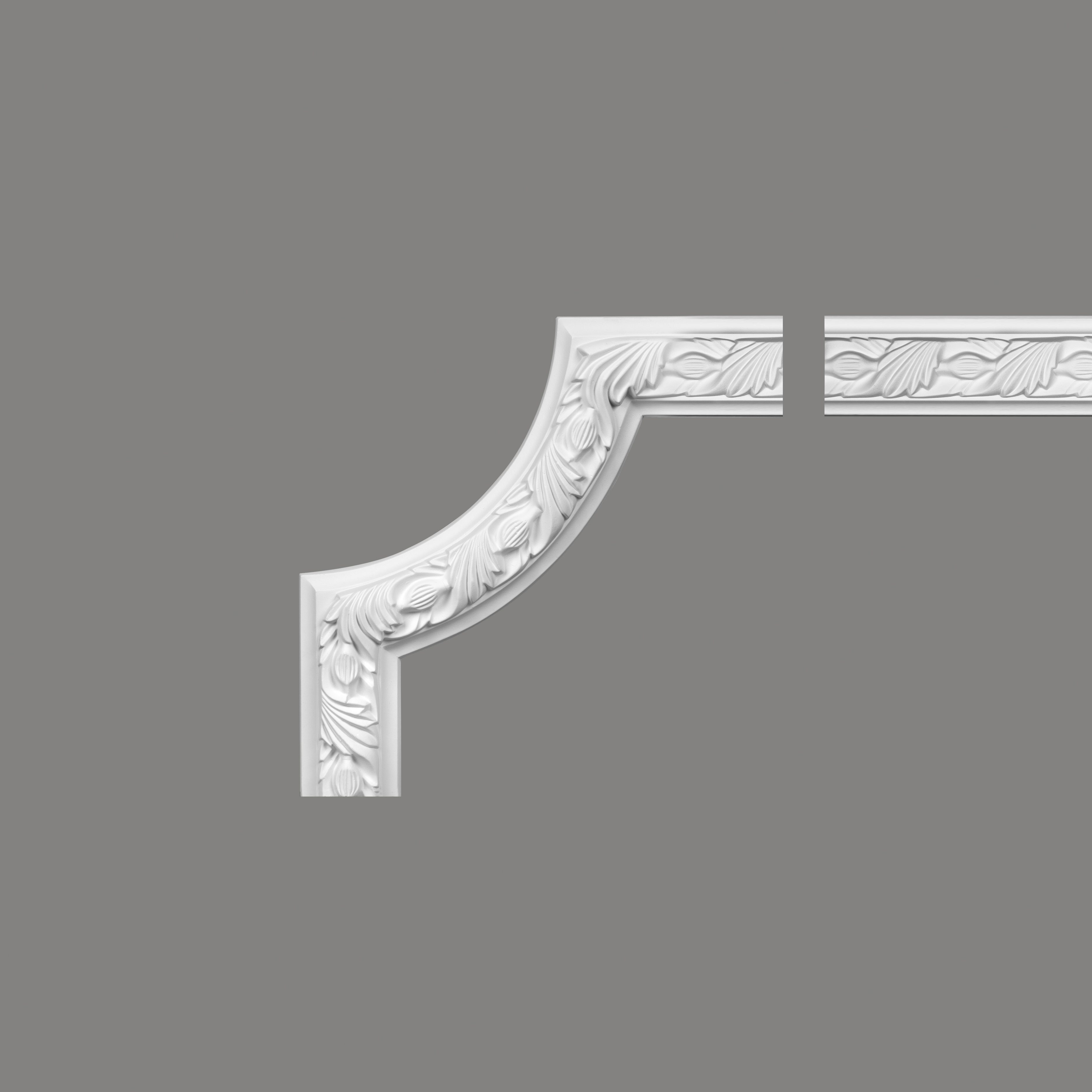 Mardom Eckprofil für Wandleiste MDC258 Profoam 54 x 20 x 260 mm Weiß Stuckleiste