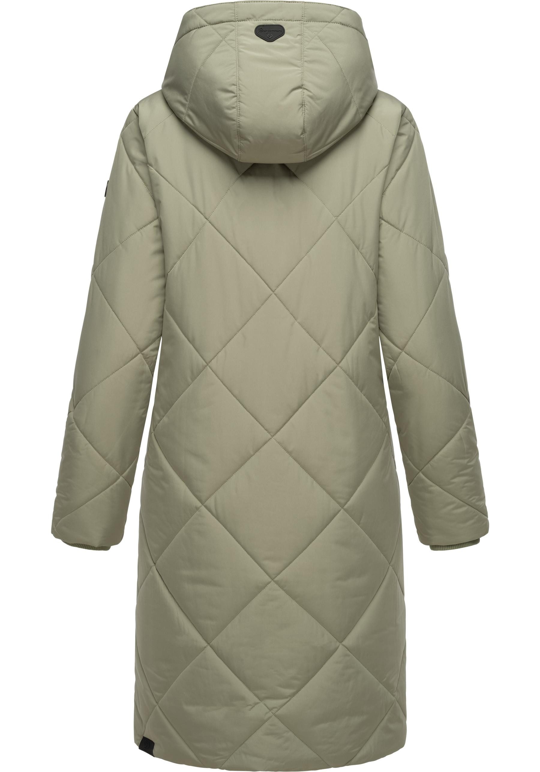 Ragwear Steppmantel Rebela stylischer Winterparka mit abnehmbarer Kapuze
