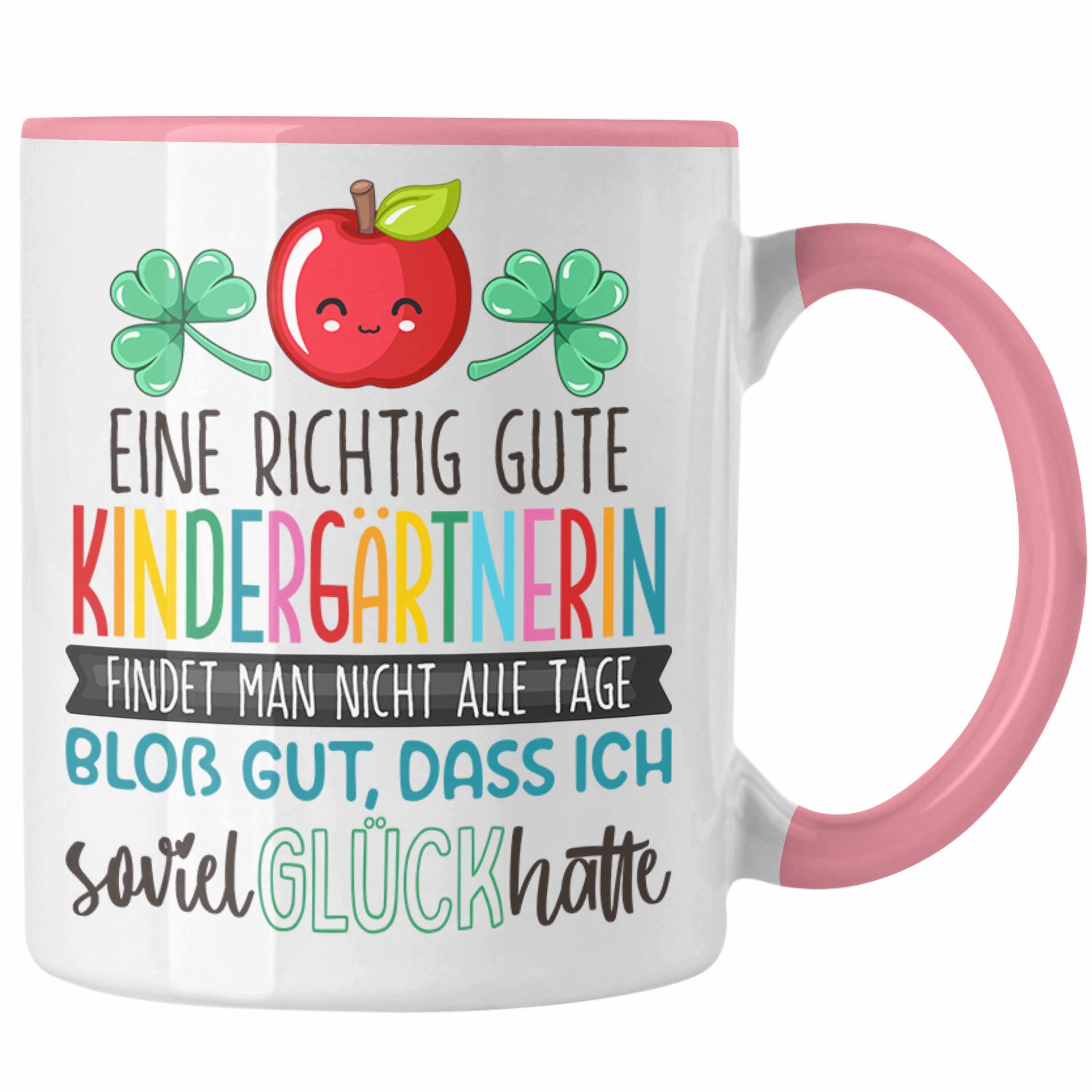 Trendation Geschenk Erzieherin Tasse Dankeschön D Beste Tasse Der Welt Rosa Kindergärtnerin