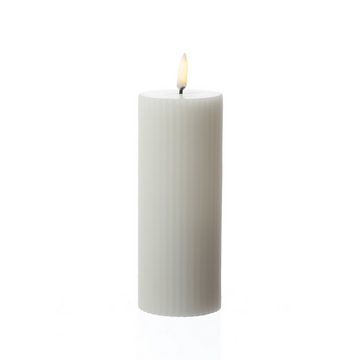 UYUNI Lighting LED-Kerze Thea Uyuni mit Rillen Timer bis 400Std. D: 5,8cm H:15,2cm gerillt weiß (1-tlg)