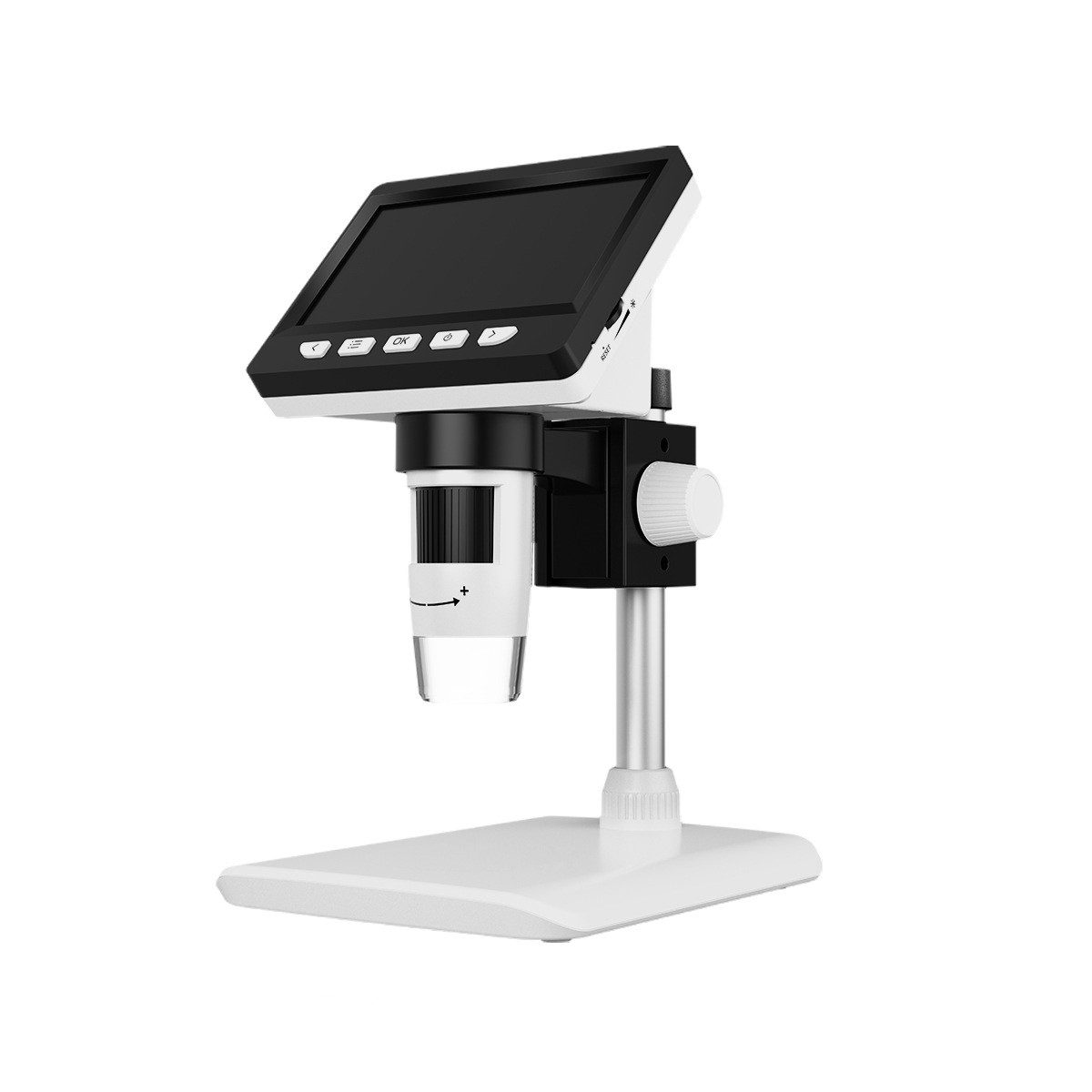 FOSMET Mikroskope,4,3 Zoll Digitale 1000X1080P, Kompatibel mit MacOS Windows Digitalmikroskop (50x-1000x, Mikroskop für Kinder/Erwachsene Lupe mit 8 LED Licht, PC-Ansicht)