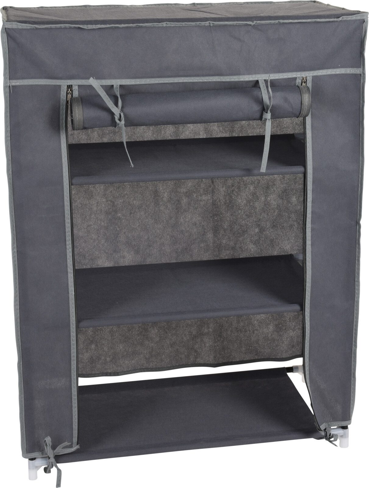 Koopman Campingschrank Schuhregal Stoffschrank Ablage Schuhe Camping 80x60 cm Reise (1-St) 3 Ebenen, Polyesterbezug, Reißverschluss