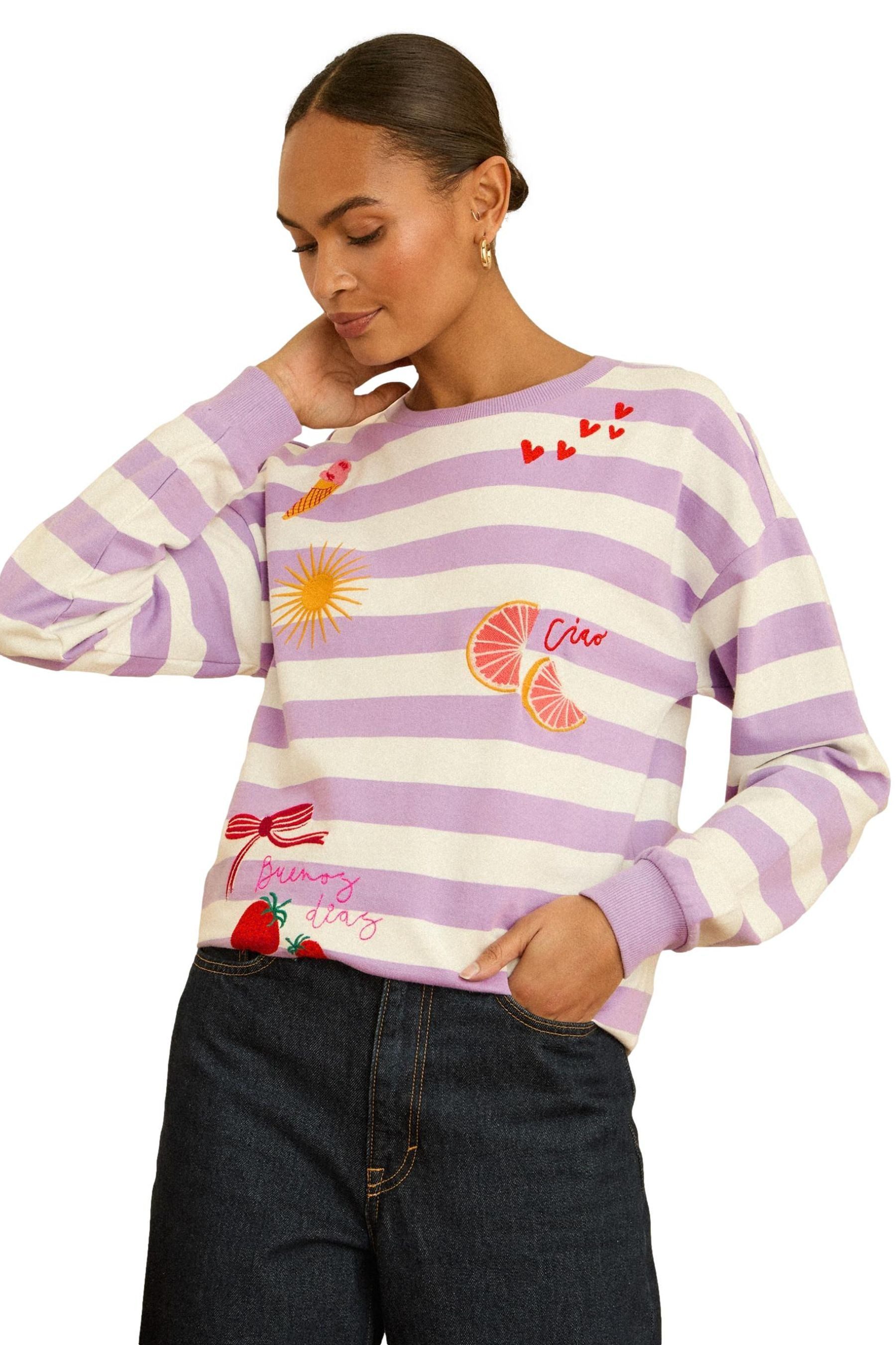 Love & Roses Sweatshirt Love & Roses Sweatshirt mit Verzierung, Regular (1- günstig online kaufen