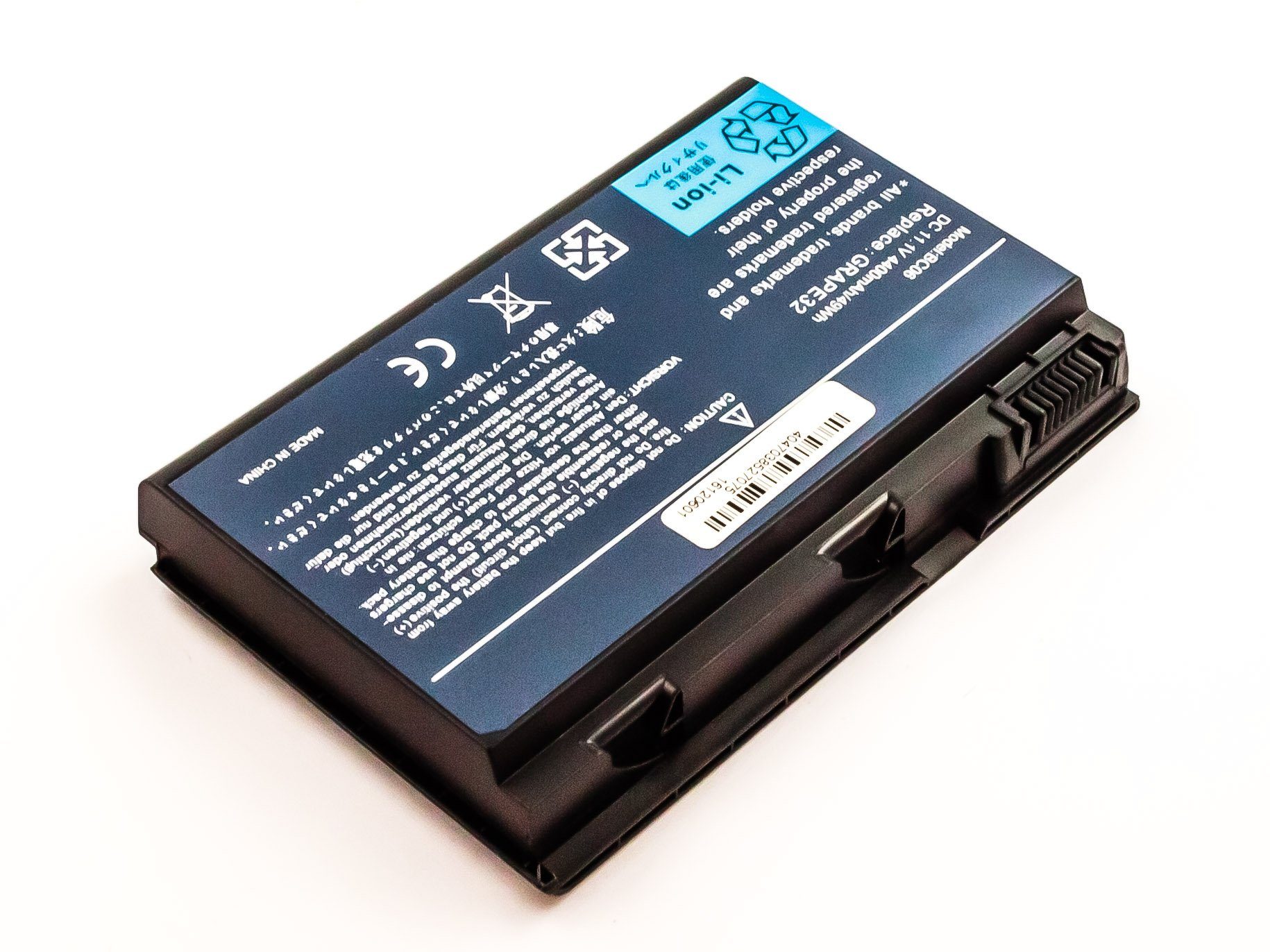 MobiloTec Akku kompatibel mit Acer TM00741 Akku Akku 4400 mAh (1 St)