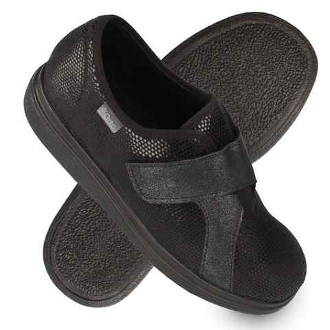 Dr. Orto York Klett-Slipper Damen Sneaker Klettverschluss, für schmale Füße