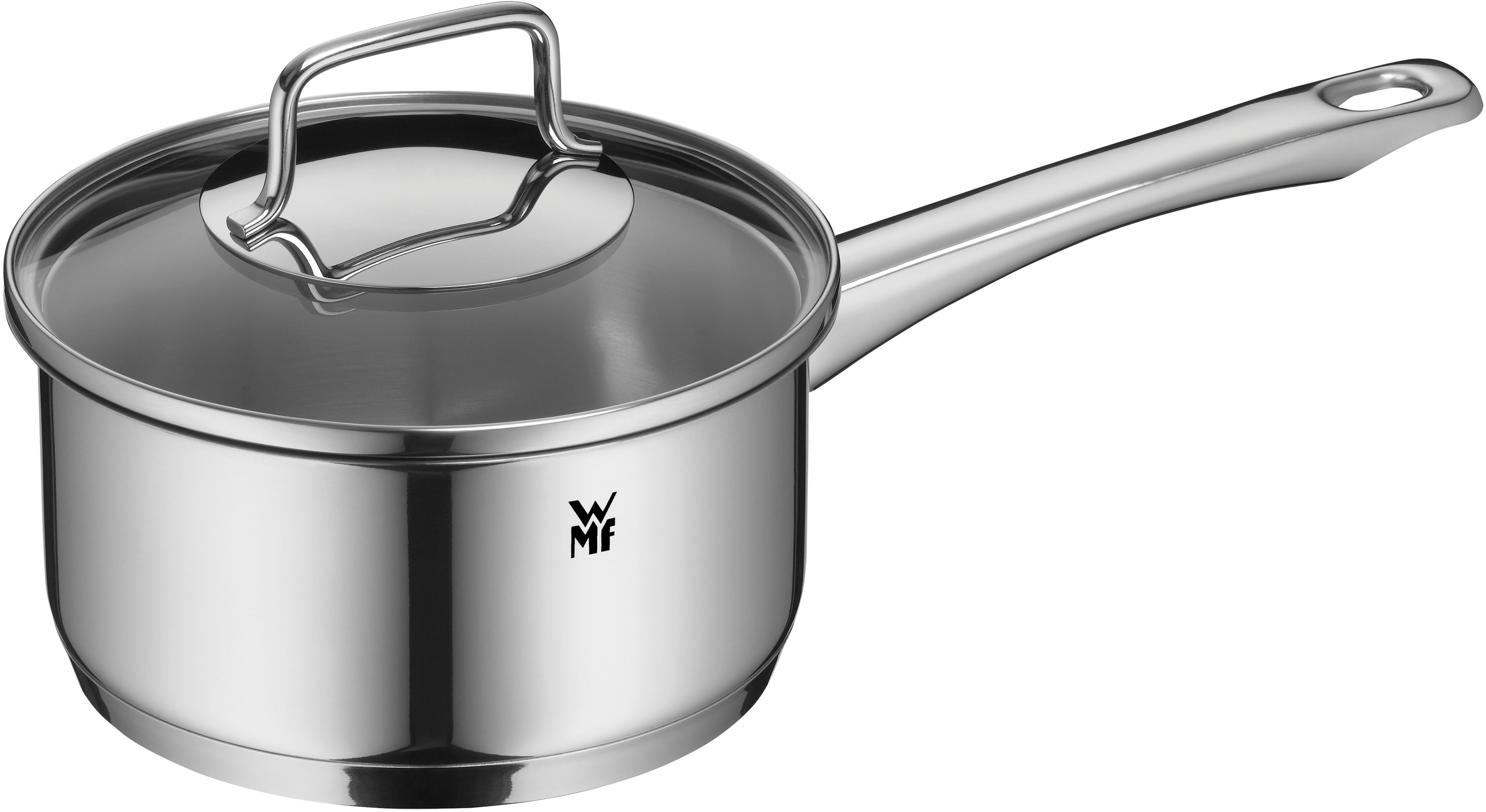 WMF Topf-Set Astoria, Kochtopf Set Induktion mit Glasdeckel, breiter Schüttrand, Cromargan® Edelstahl Rostfrei 18/10 (Set, 6-tlg), hochglanzpoliert, für alle Herdarten geeignet, hochwertige Qualität