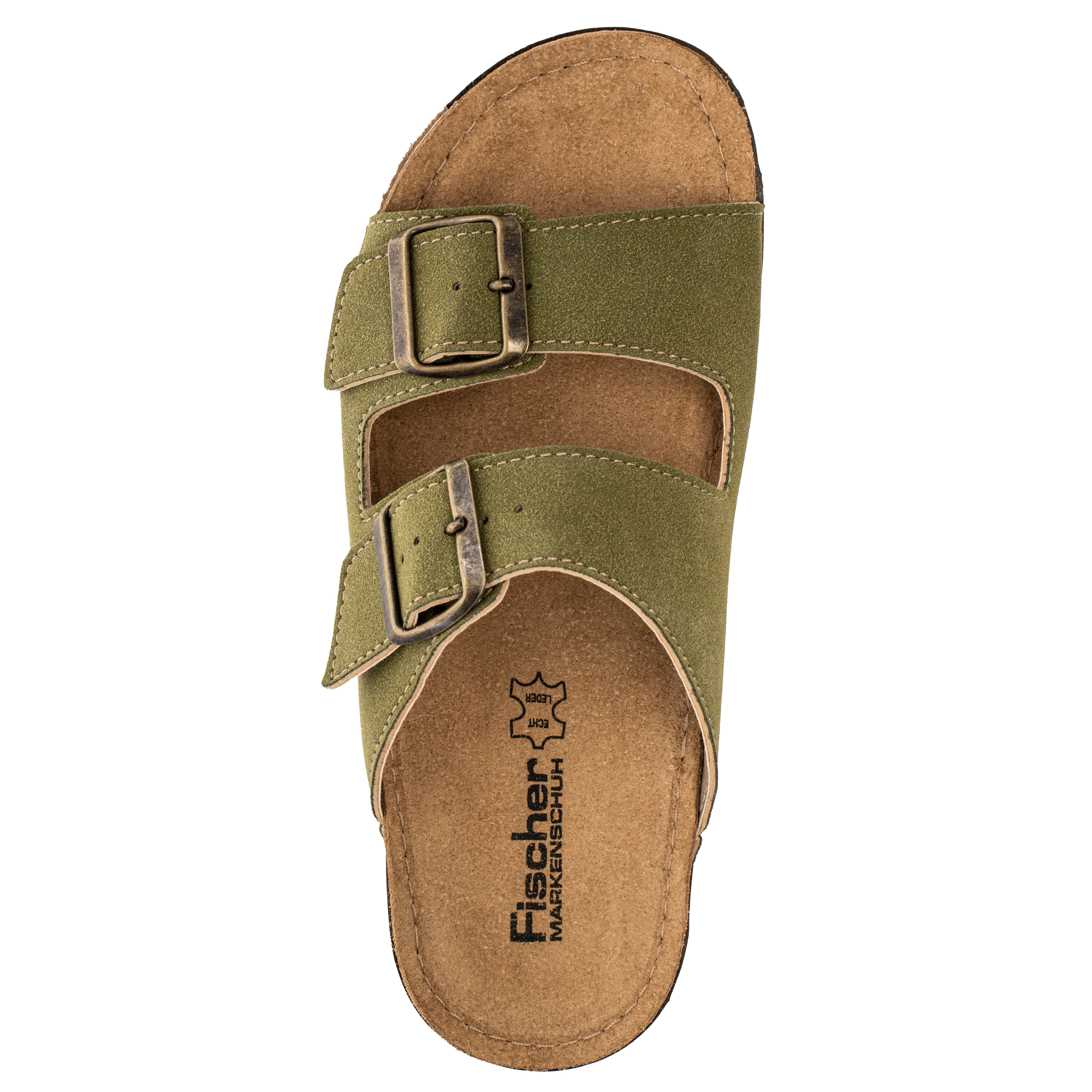 Fischer-Markenschuh Sarah Pantolette aus Nappalino, mit Fleecefutter und gepolstertem Lederfußbett – Bild 3 von 5