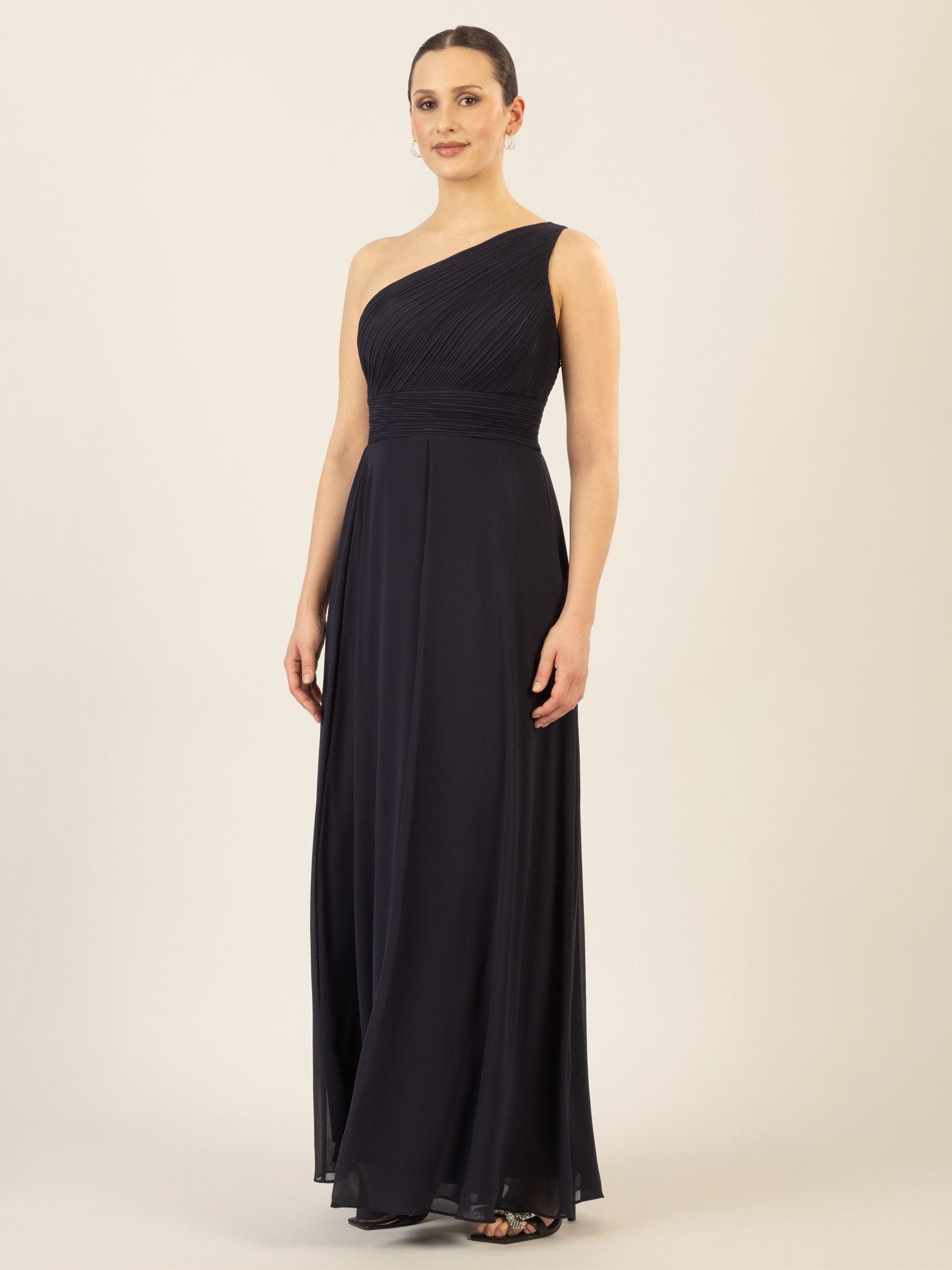 Apart Abendkleid mit Plissee- Drapierung vorne günstig online kaufen