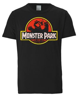 LOGOSHIRT T-Shirt Cookie Monster - Monster Park mit lizenziertem Print
