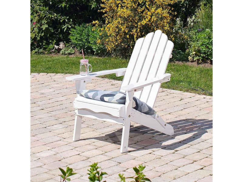 Green Spirit Gartenlounge-Sessel Gartensessel Adirondack Chair Ben in weiß (Set), klappbar, Maße: 73x87x91cm