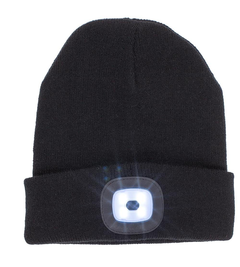 Strickmütze Schwarze Mütze mit LED inkl. günstig online kaufen