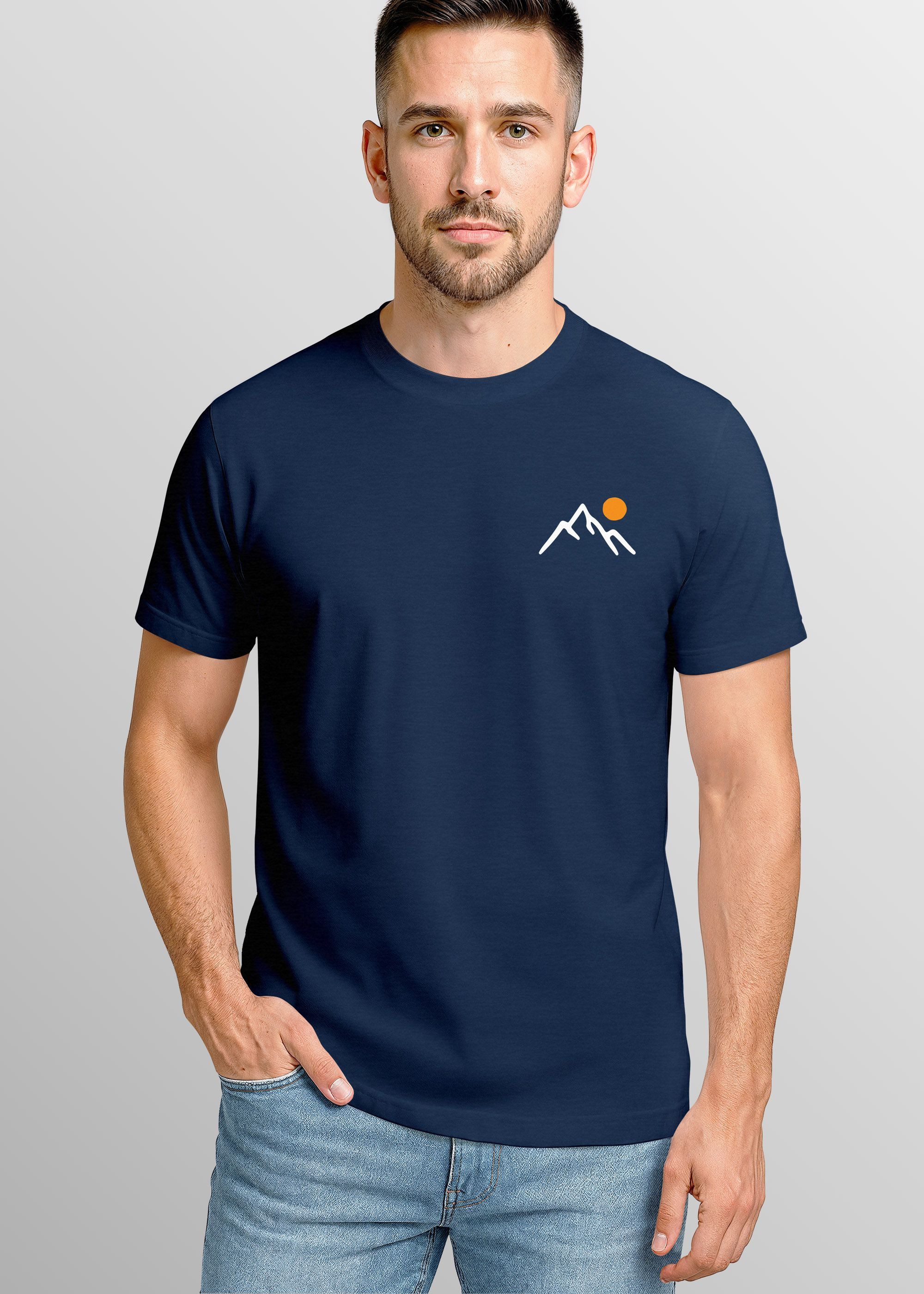 Neverless Print-Shirt Herren T-Shirt mit Bergmotiv, günstig online kaufen