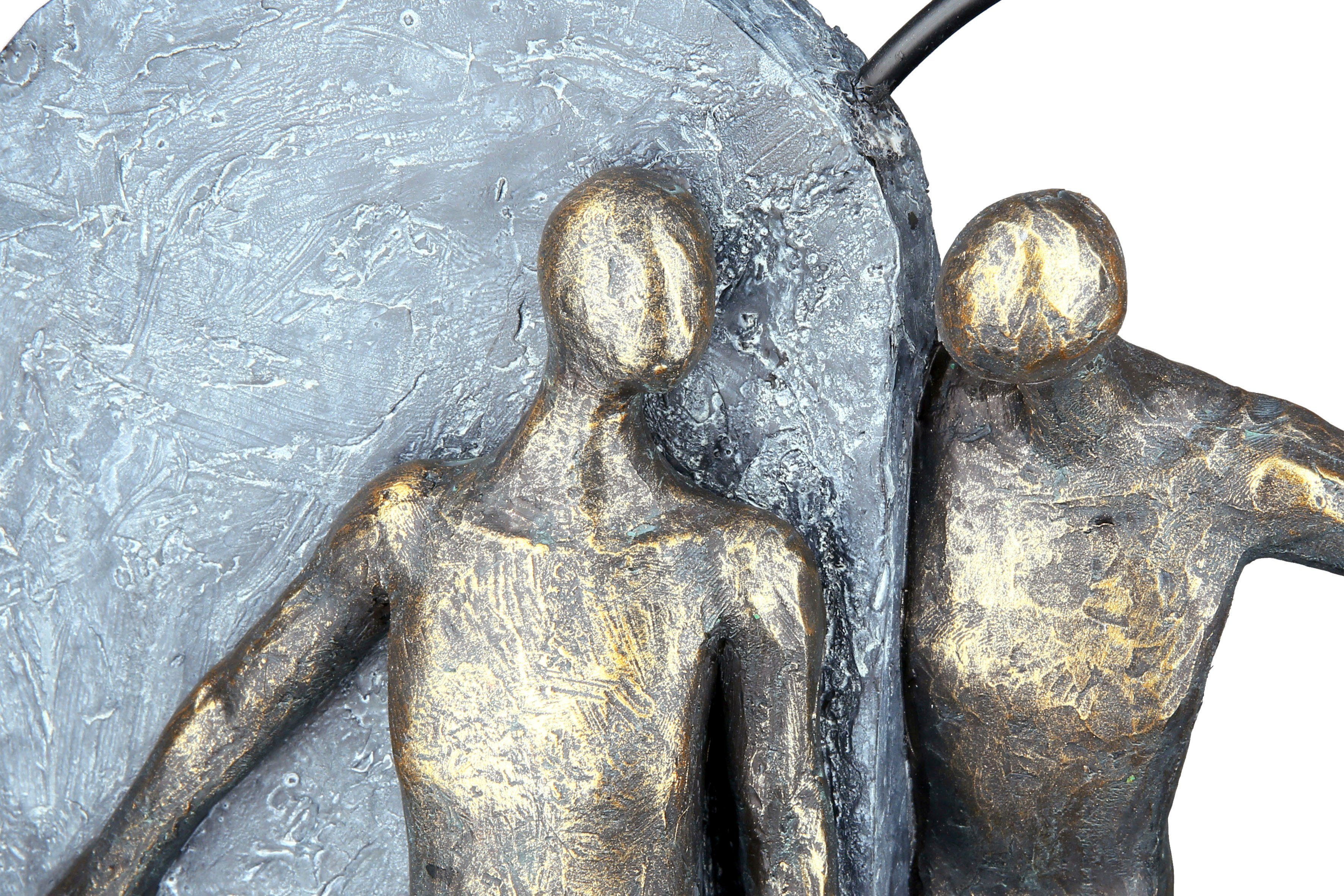 Casablanca by Gilde Dekofigur »Skulptur Heartbeat, bronze/grau« (1 Stück), Dekoobjekt, Höhe 31 cm, Herz Form, Wohnzimmer-HomeTrends