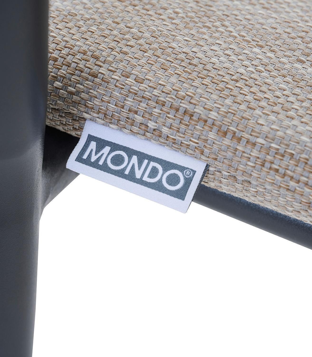 MONDO Gartenstuhl Anthrazit, Taupe, Aluminiumgestell, 8er Set (Spar-Set)