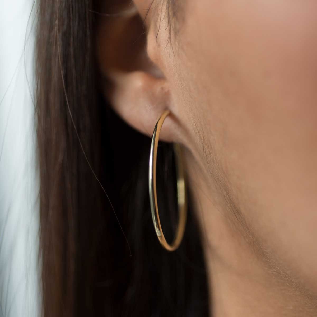 Materia Paar Creolen Damen Gold klassisch flexibel Ø40mm GO-4, 585 Gelbgold günstig online kaufen