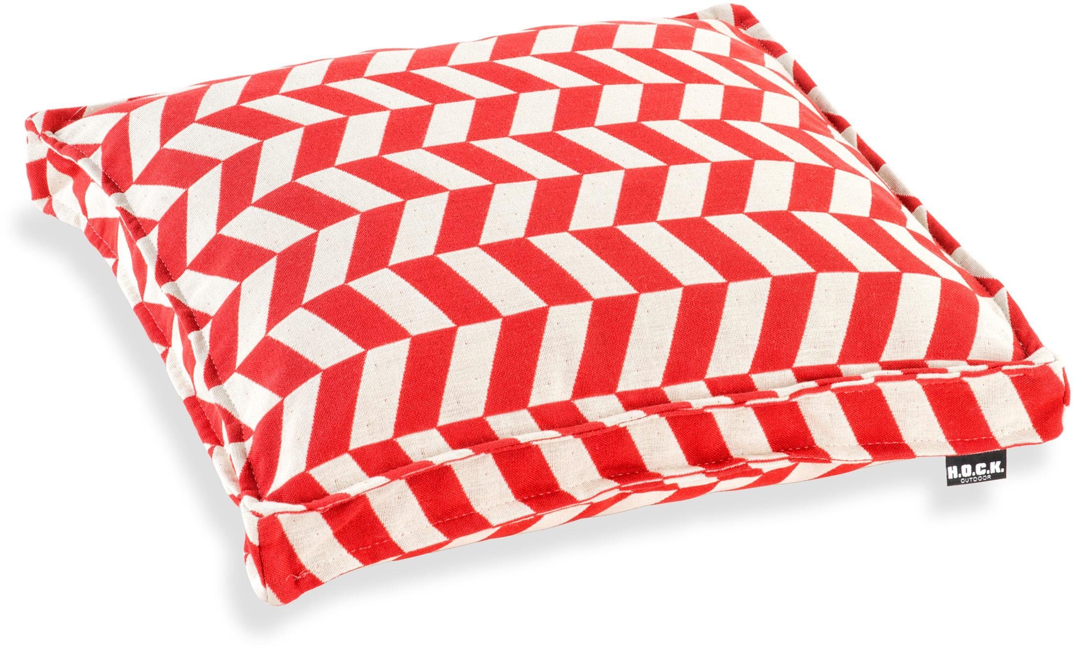 H.O.C.K. Sitzkissen Gumer No 5, mit schicker grafischer Musterung