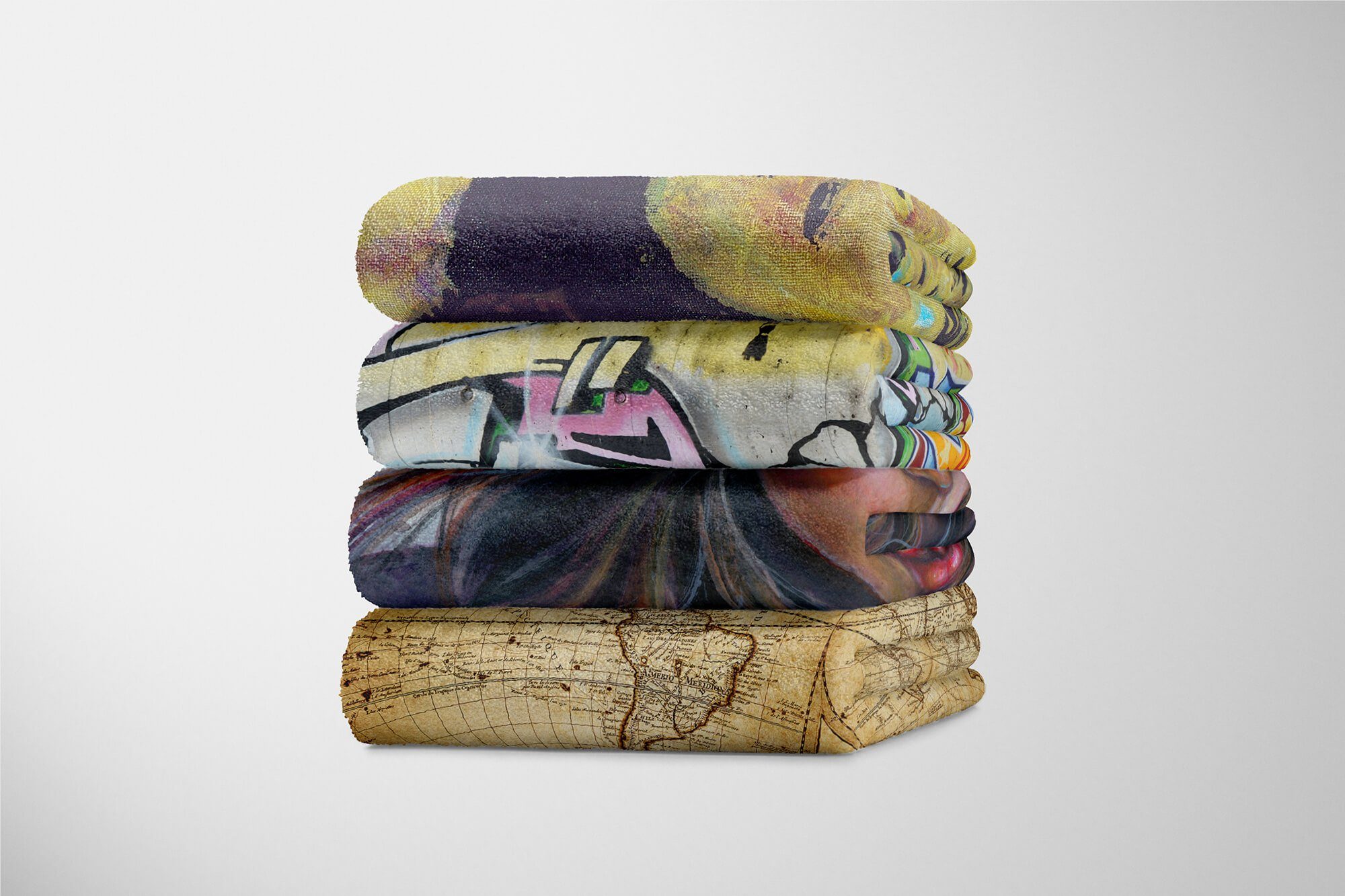 (1-St), Handtuch Mädchen mit Handtücher Kuscheldecke hübsches Handtuch Baumwolle-Polyester-Mix Saunatuch Strandhandtuch Art Fotomotiv Sinus P,