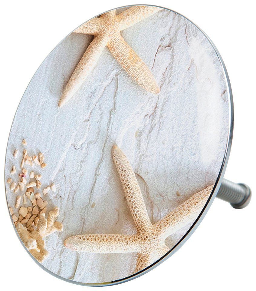 Sanilo Badewannenstöpsel Seesterne Grau, Ø 7,2 cm, Ø 7,2 cm