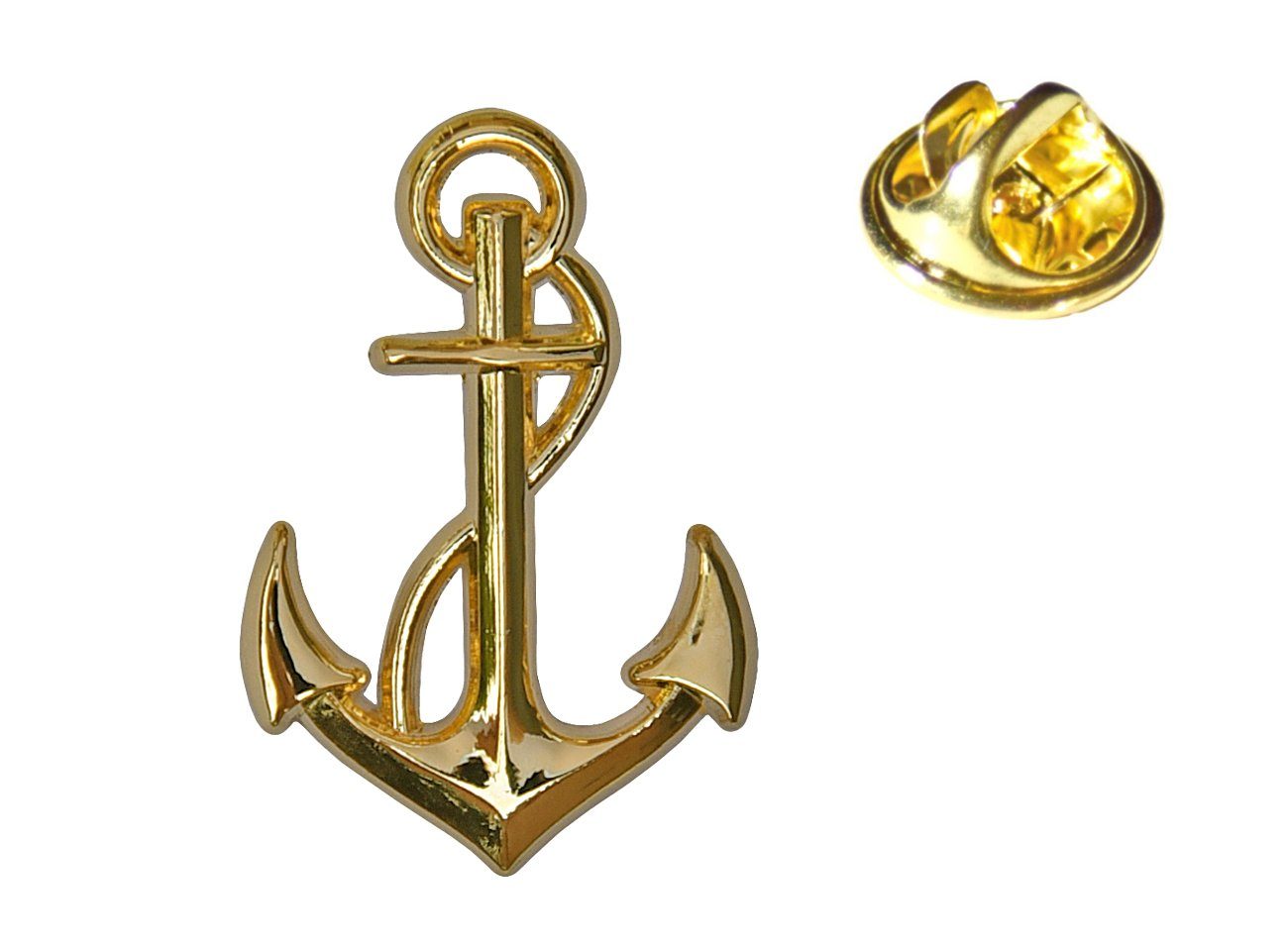 MADSea Schiebermütze Elbsegler mit Motivpin Anker goldfarben mit Zierband und Kordel